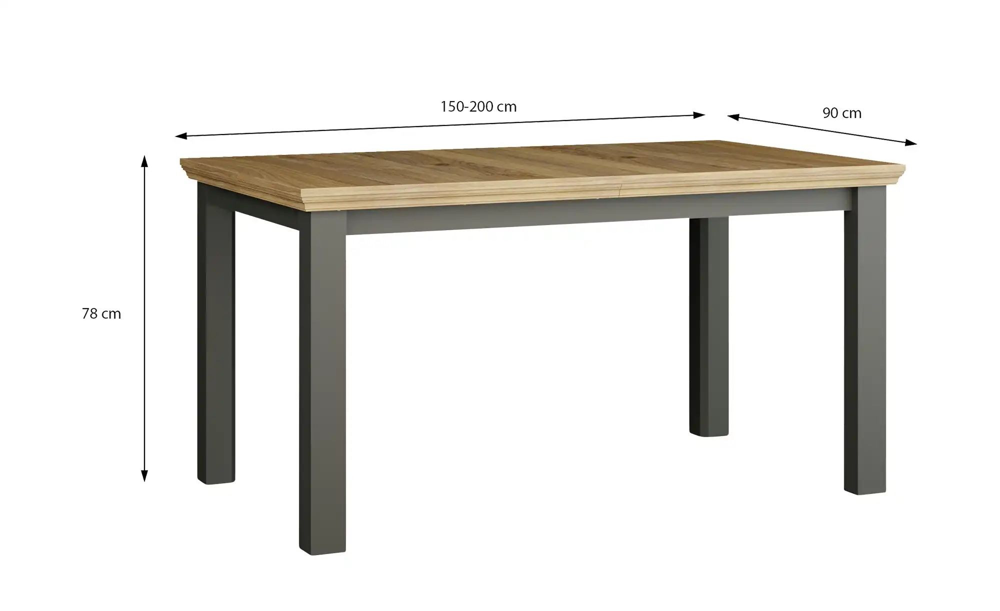 Esstisch  Countryside ¦ grau ¦ Maße (cm): B: 90 H: 77,5 Tische > Esstische günstig online kaufen