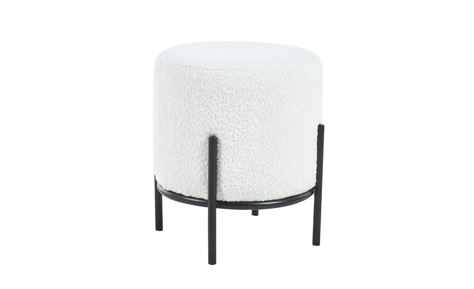 Hocker aus Bouclé Dejan ¦ weiß Ø: 35 Polstermöbel > Hocker - Höffner günstig online kaufen