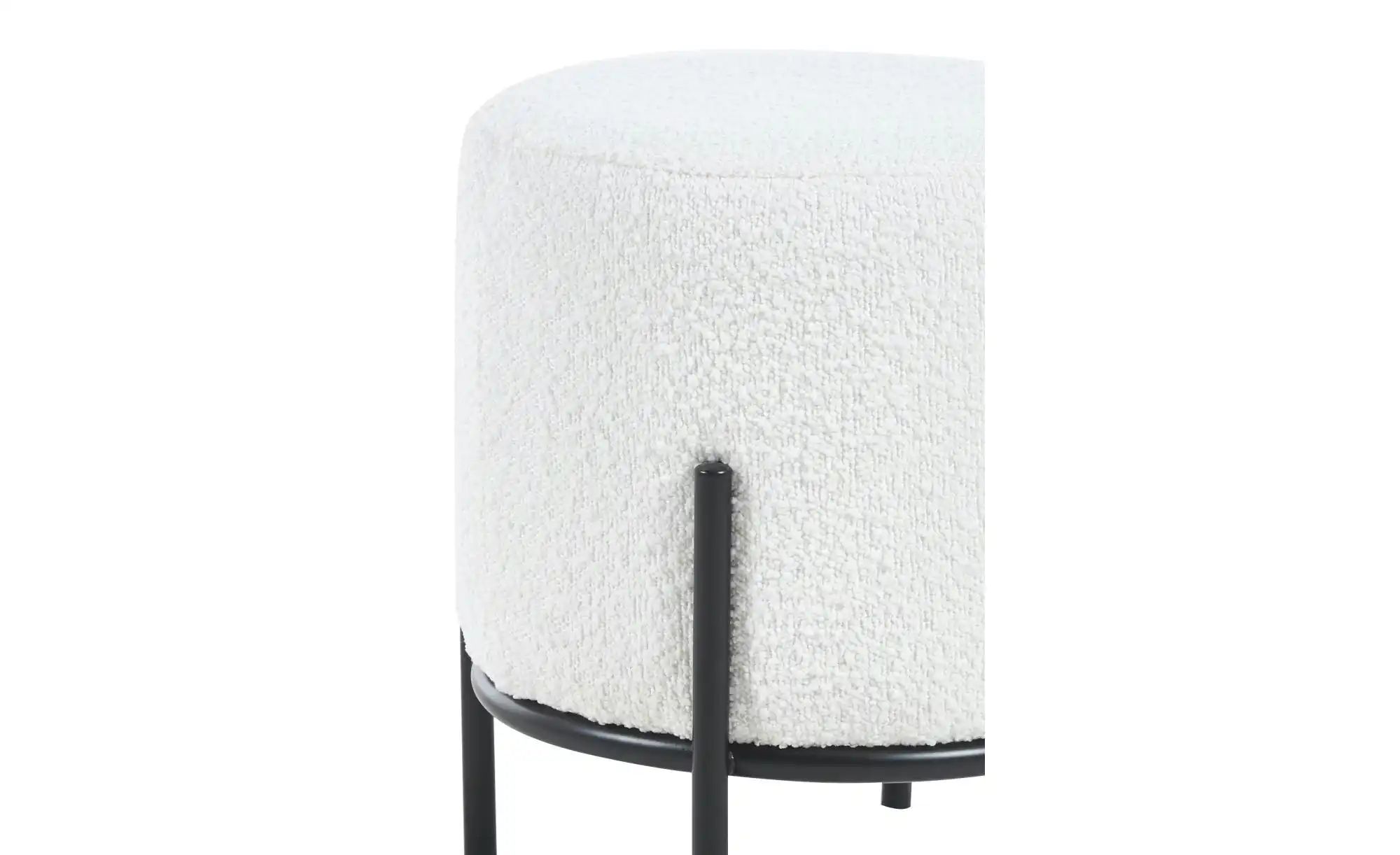 Hocker aus Bouclé Dejan ¦ weiß Ø: 35 Polstermöbel > Hocker - Höffner günstig online kaufen