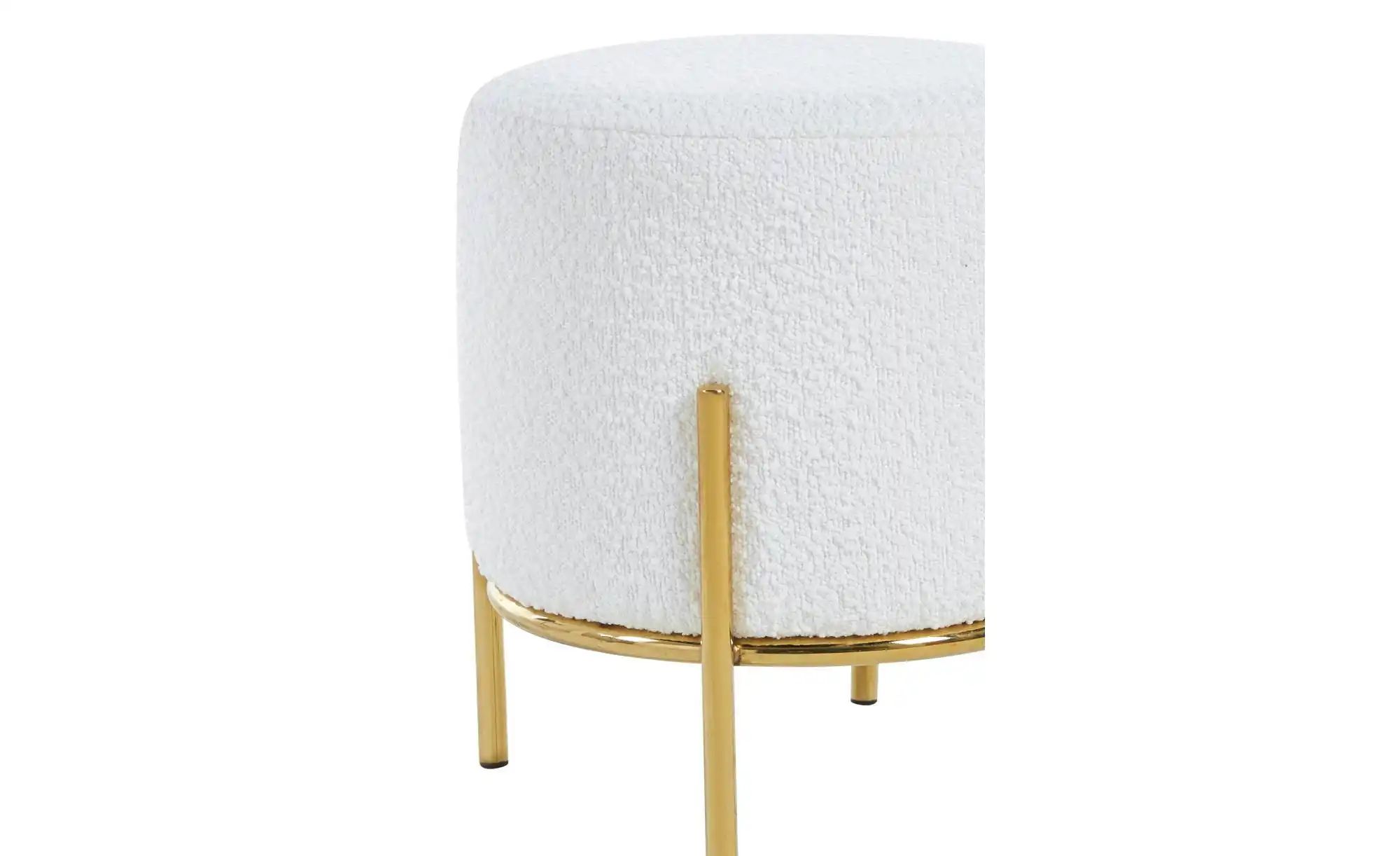 Hocker Bouclé Dejan ¦ weiß Ø: 35 Polstermöbel > Hocker - Höffner günstig online kaufen