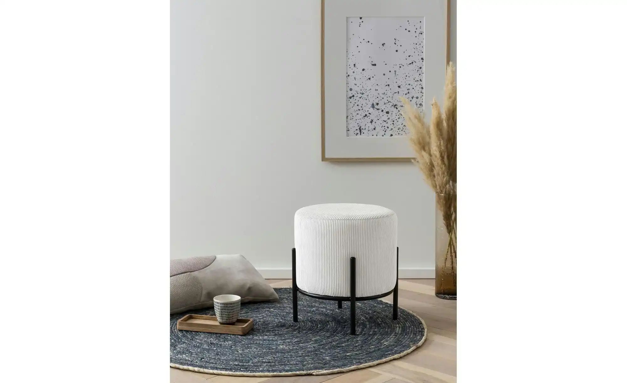 Hocker Cord Dejan ¦ beige Ø: 35 Polstermöbel > Hocker - Höffner günstig online kaufen
