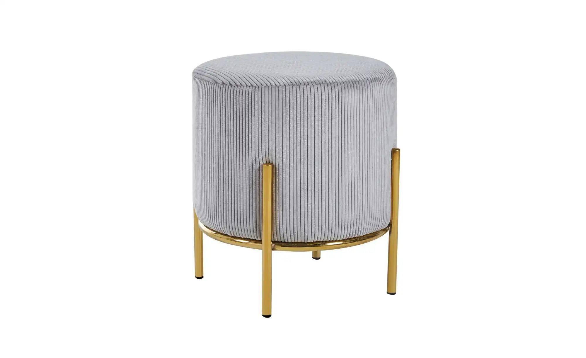 Hocker Cord Dejan ¦ grau Ø: 35 Polstermöbel > Hocker - Höffner günstig online kaufen