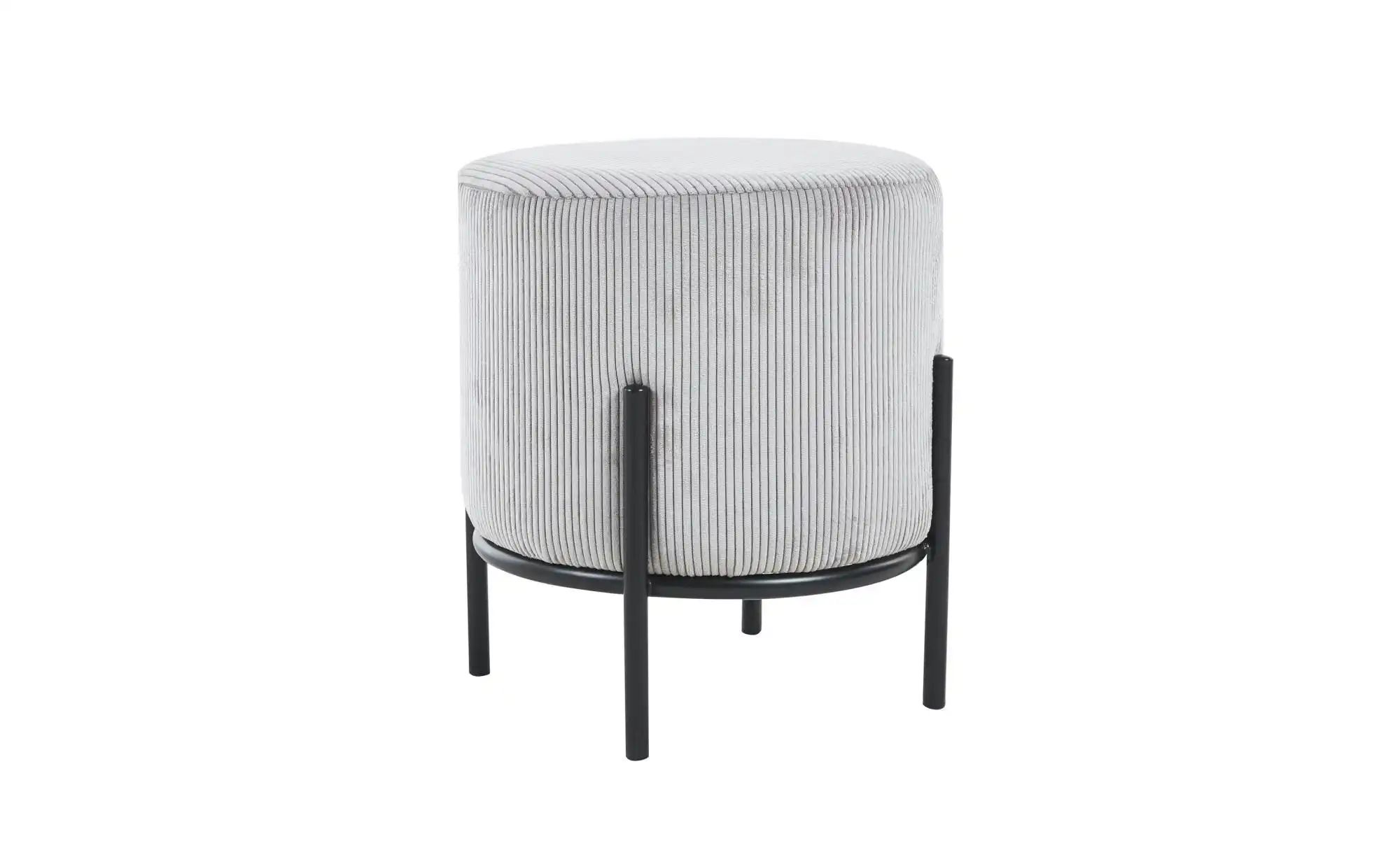 Hocker Cord Dejan ¦ grau Ø: 35 Polstermöbel > Hocker - Höffner günstig online kaufen