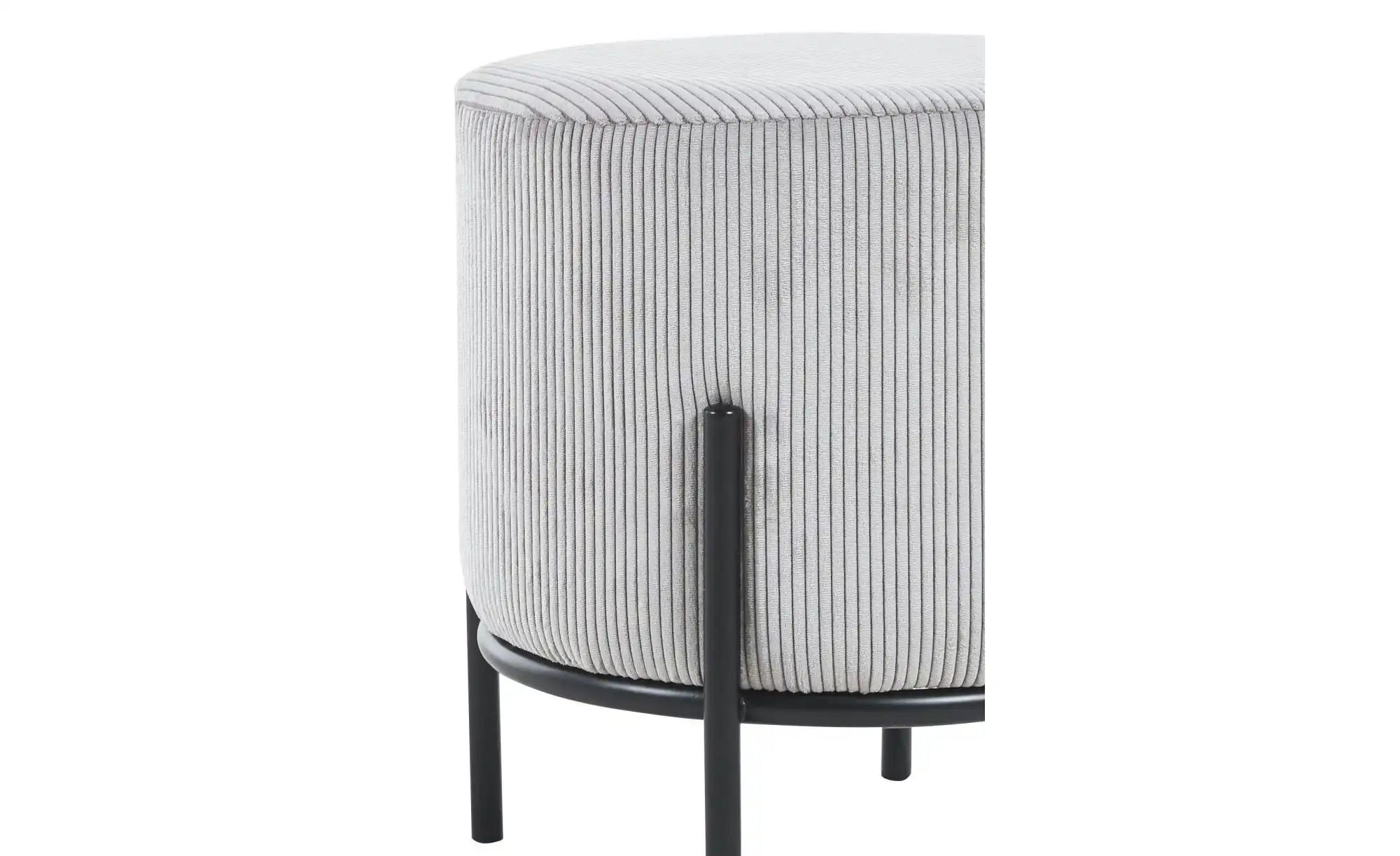 Hocker Cord Dejan ¦ grau Ø: 35 Polstermöbel > Hocker - Höffner günstig online kaufen