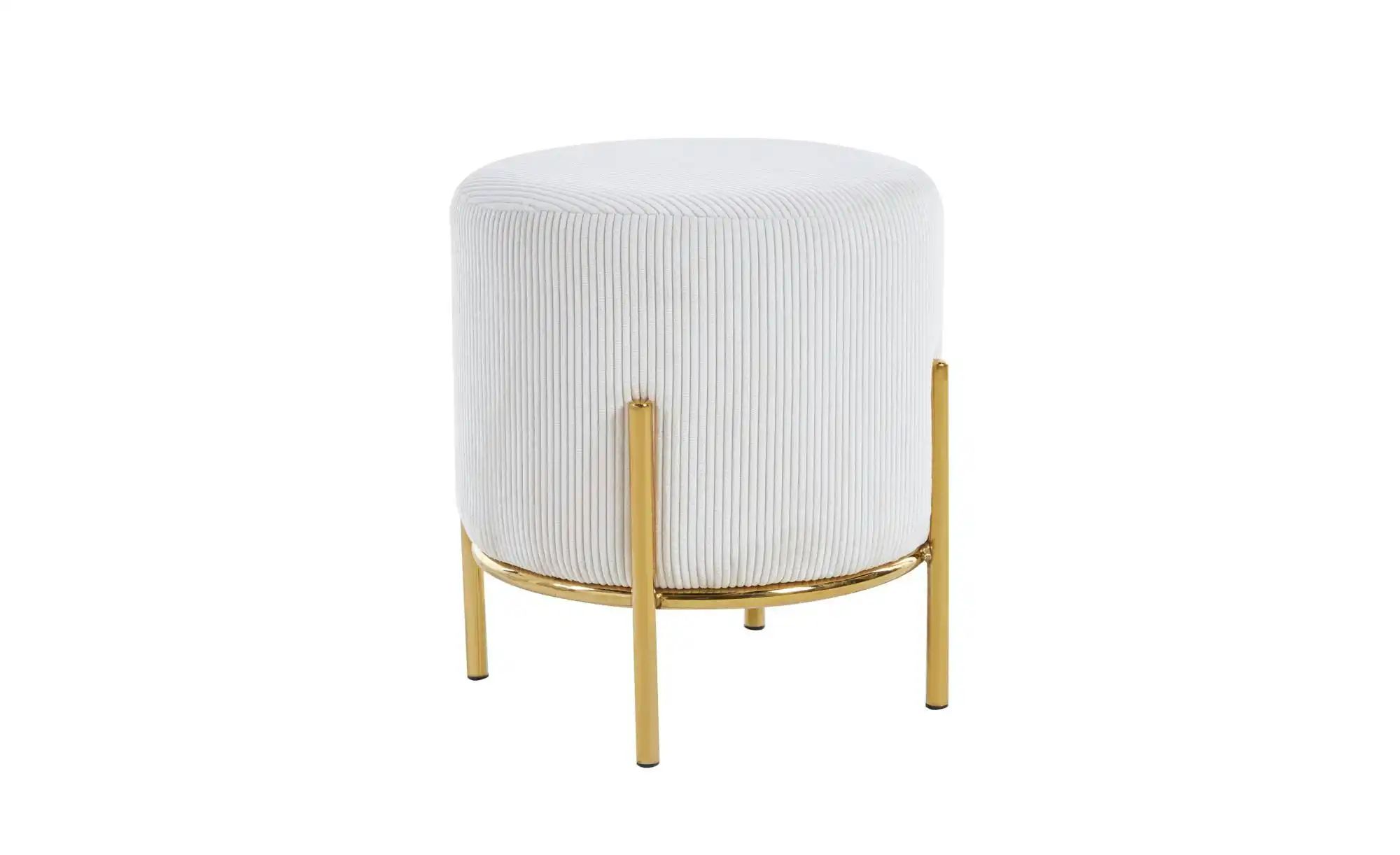 Hocker aus Cord Dejan ¦ beige Ø: 35 Polstermöbel > Hocker - Höffner günstig online kaufen
