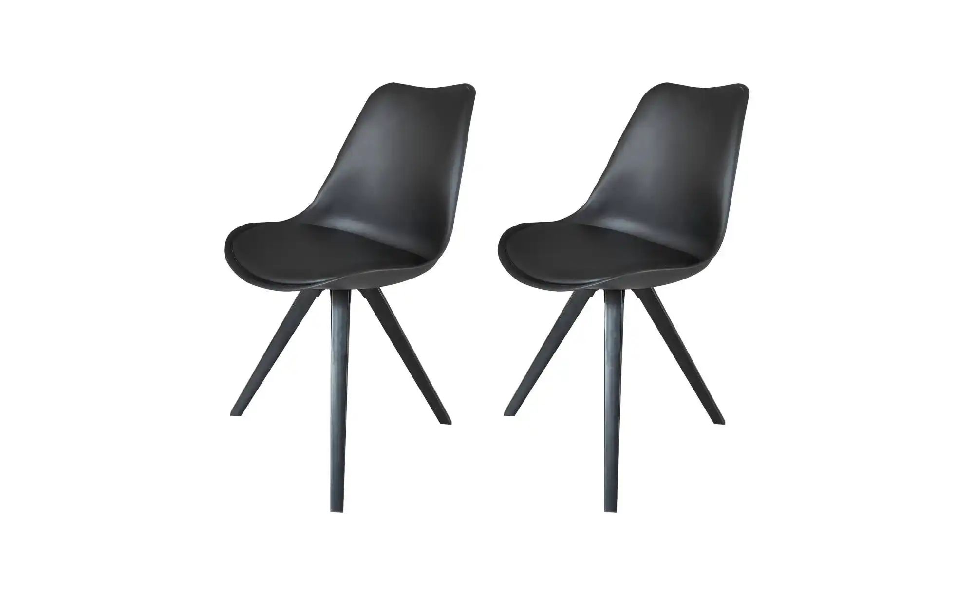 Esszimmerstuhl 2er-Set  Kira ¦ schwarz ¦ Maße (cm): B: 48 H: 86 Stühle > Es günstig online kaufen