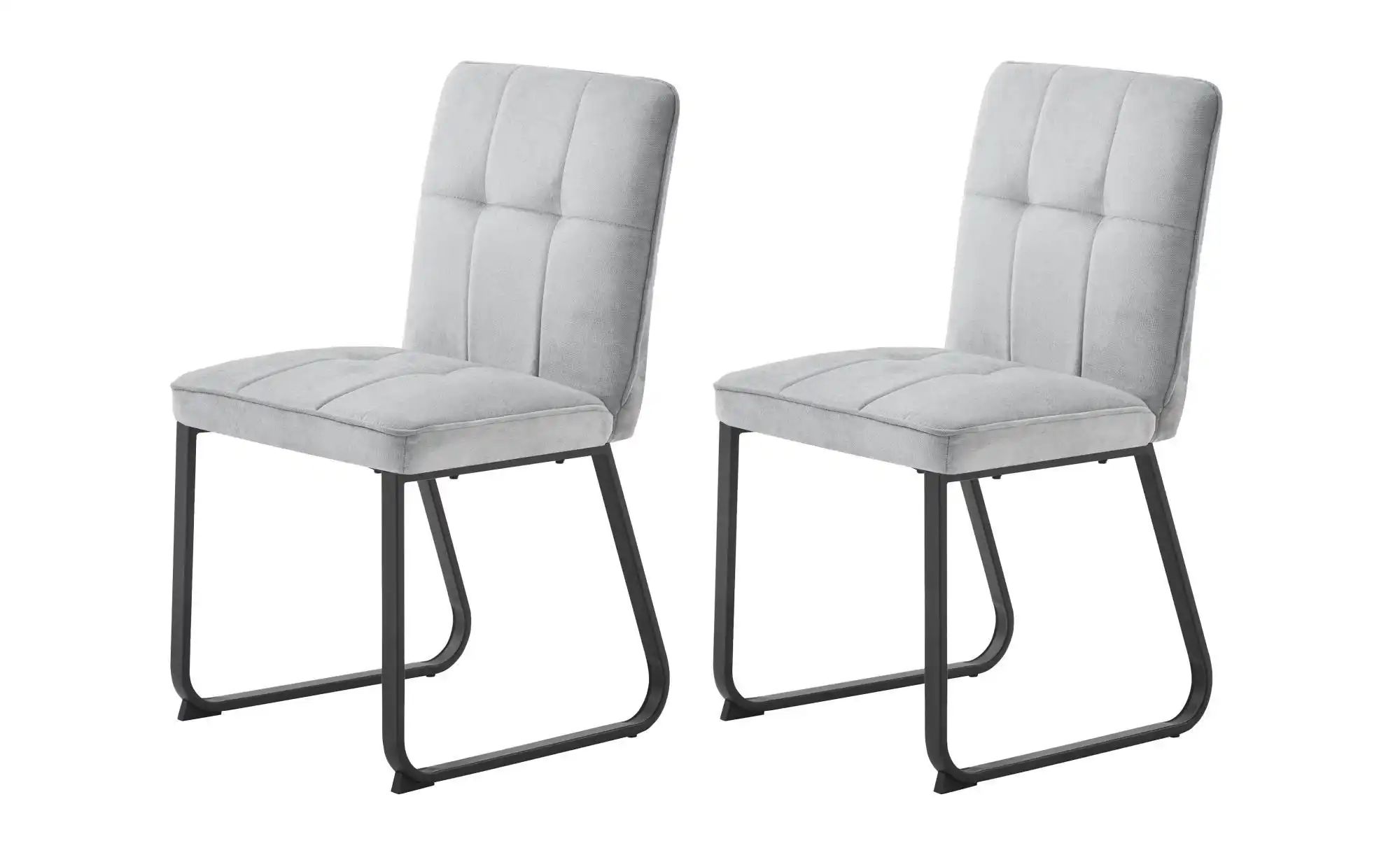 by Living Esszimmerstuhl 2er-Set  Talea ¦ grau ¦ Maße (cm): B: 48,5 H: 88,5 günstig online kaufen