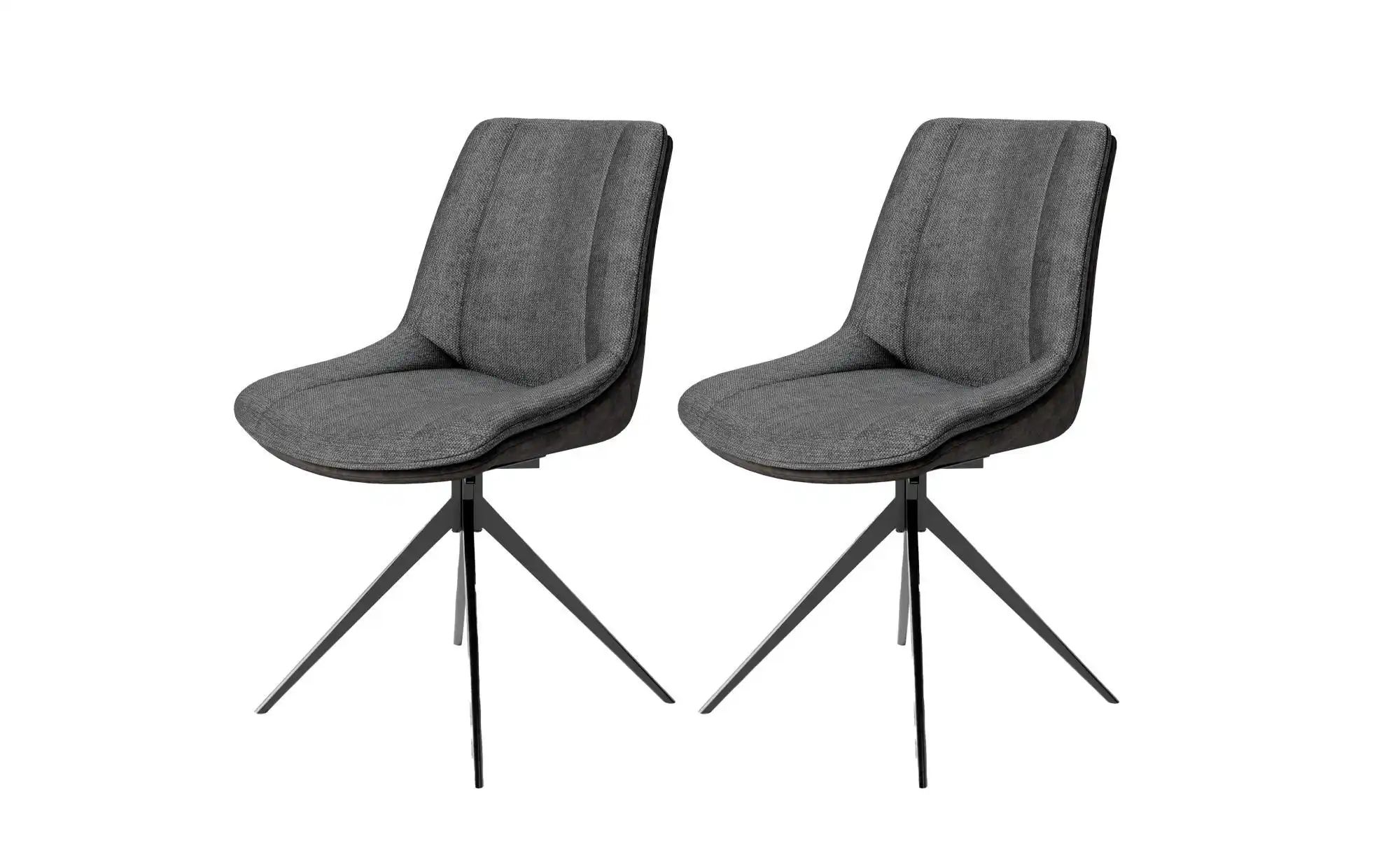 by Living Esszimmerstuhl 2er-Set  Phoenix ¦ grau ¦ Maße (cm): B: 50 H: 88 S günstig online kaufen