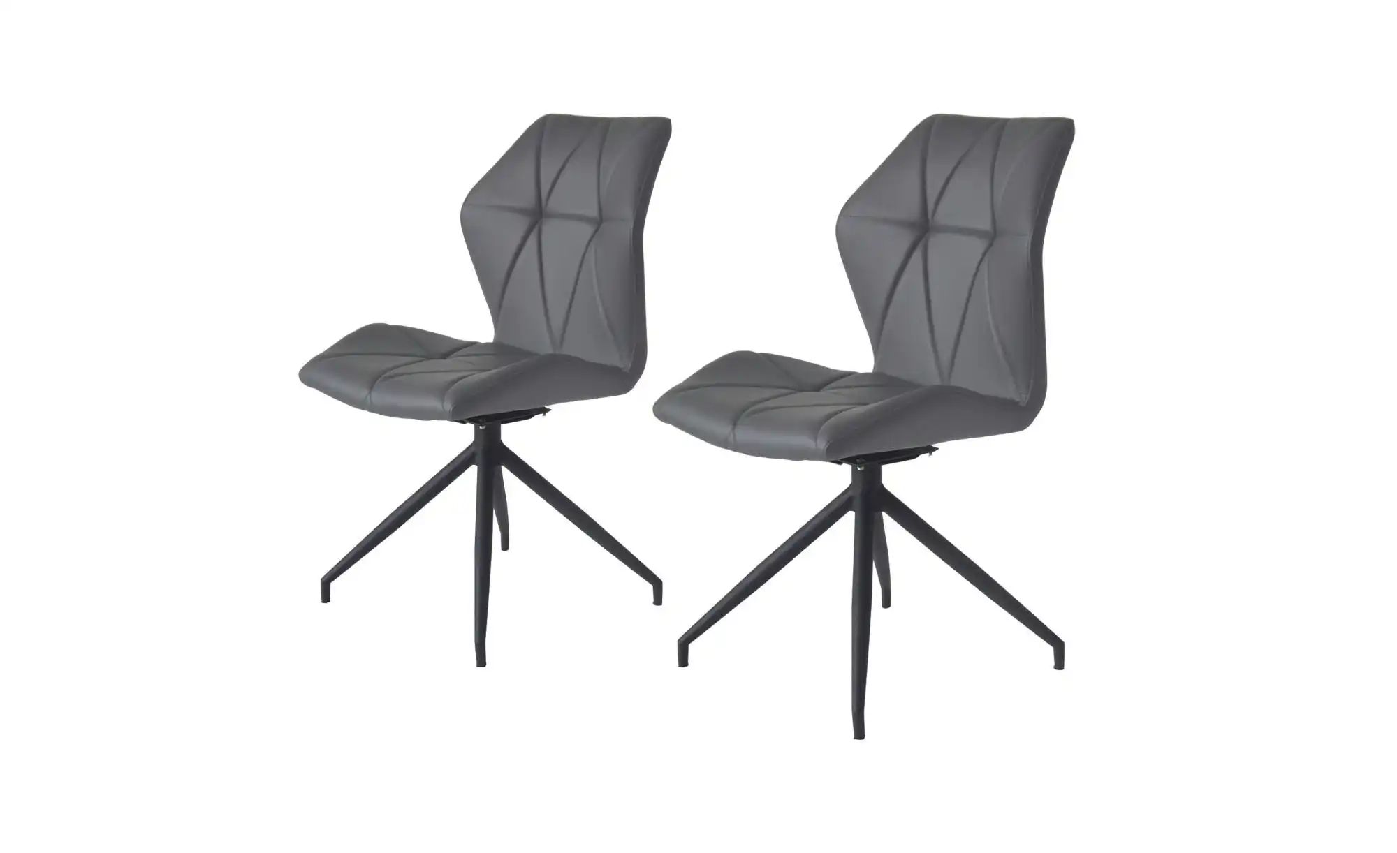 by Living Esszimmerstuhl 2er-Set  Imke ¦ grau ¦ Maße (cm): B: 52 H: 90,5 St günstig online kaufen