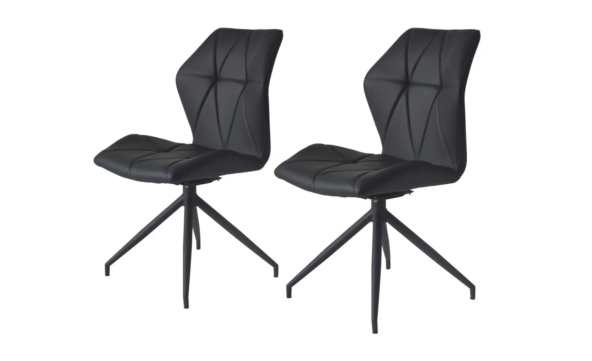 Esszimmerstuhl 2er-Set  Imke ¦ schwarz ¦ Maße (cm): B: 52 H: 90,5 Stühle > günstig online kaufen