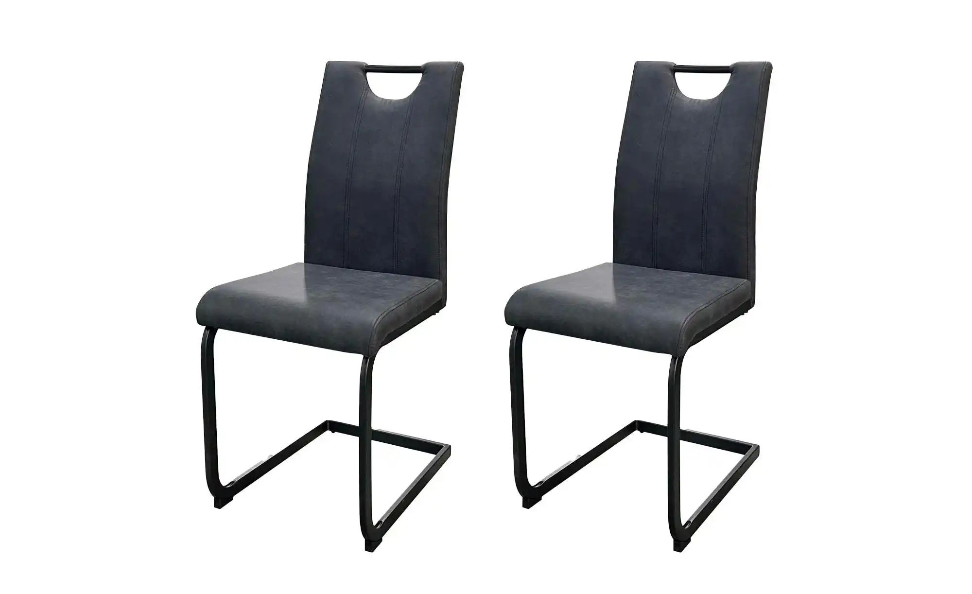 Freischwinger 2er-Set  Banff ¦ schwarz ¦ Maße (cm): B: 42 H: 97 Stühle > Sc günstig online kaufen