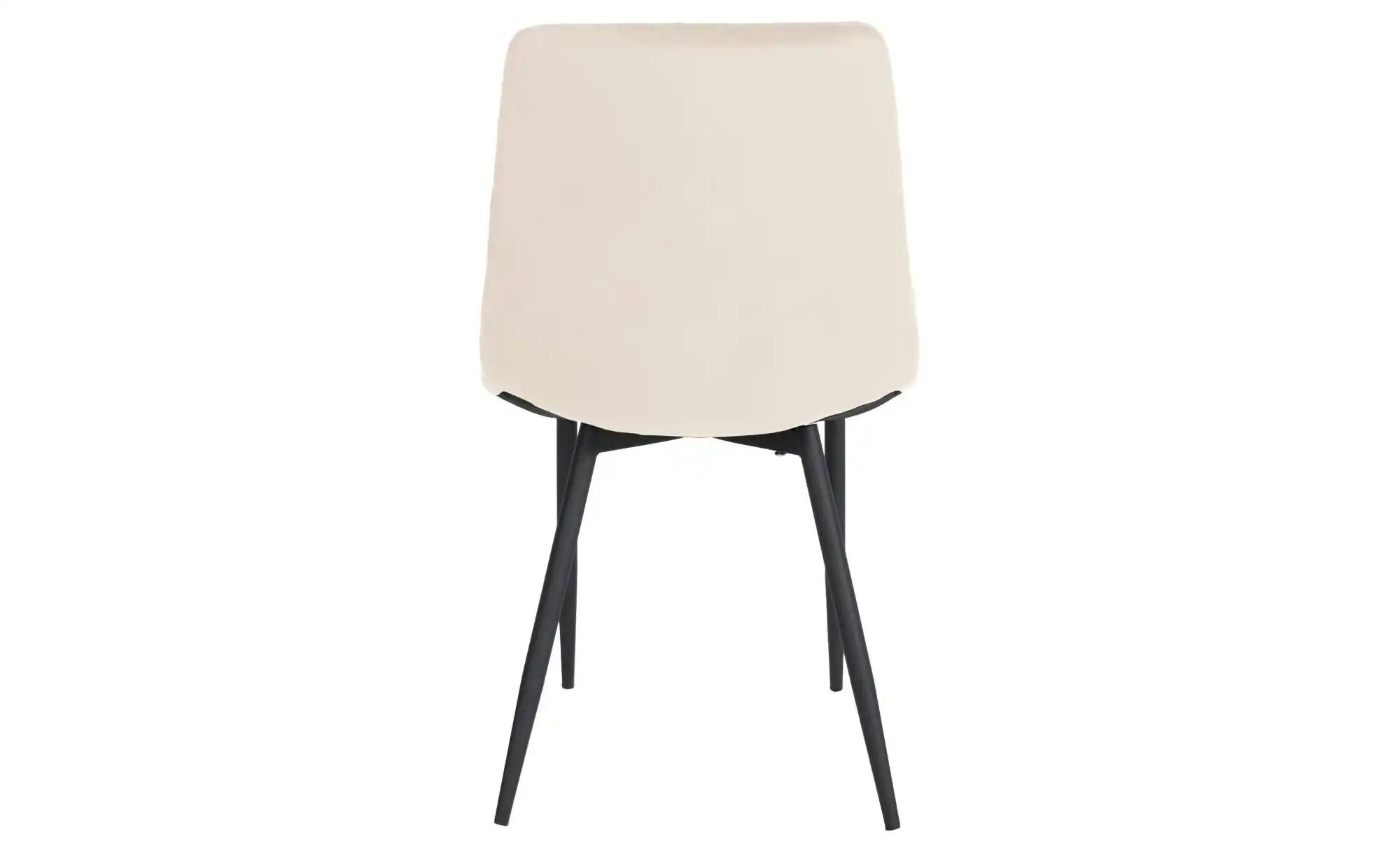 Esszimmerstuhl  mit Samtbezug Telde ¦ creme ¦ Maße (cm): B: 45 H: 83 Stühle günstig online kaufen
