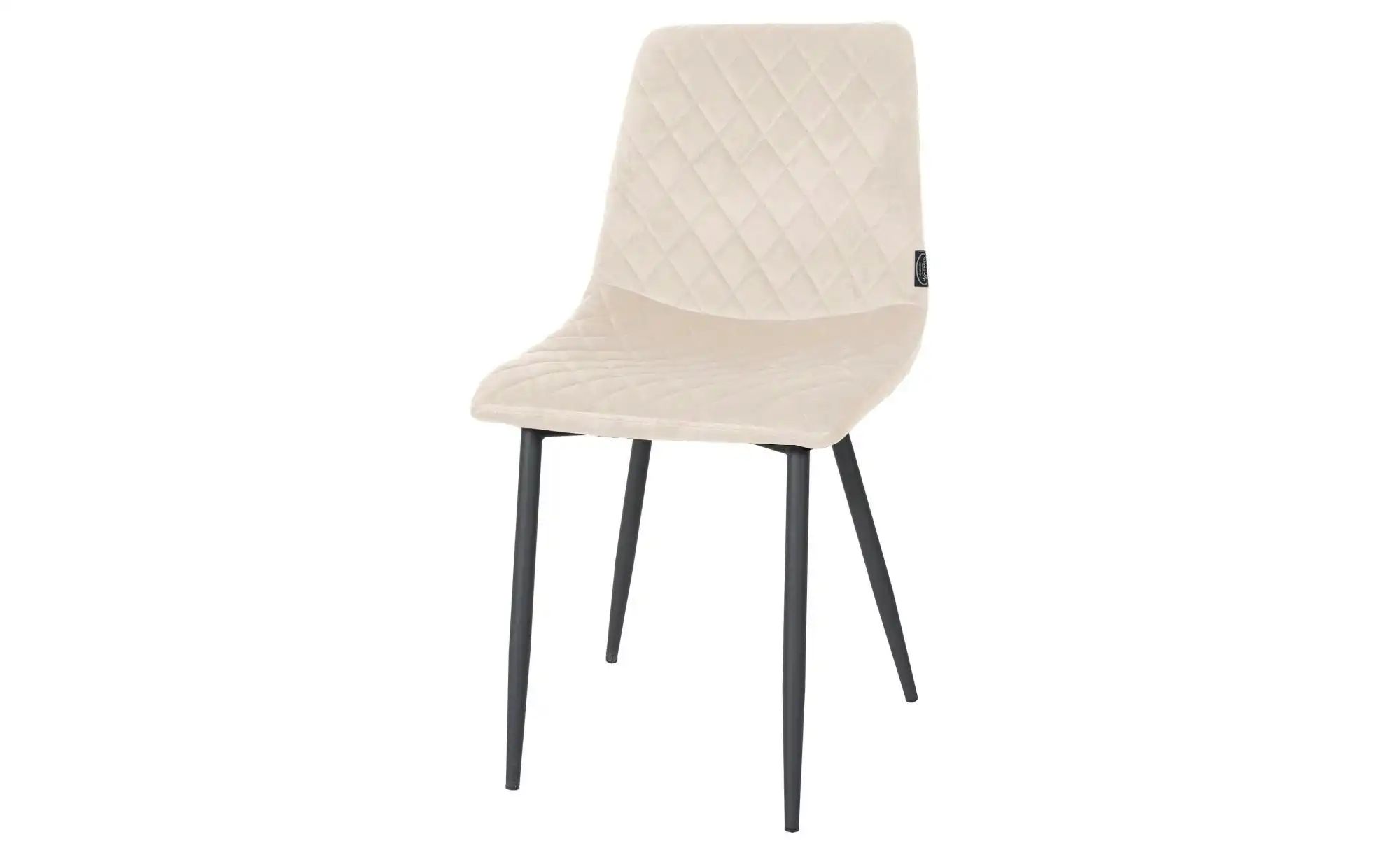Esszimmerstuhl  mit Samtbezug Telde ¦ creme ¦ Maße (cm): B: 45 H: 83 Stühle günstig online kaufen