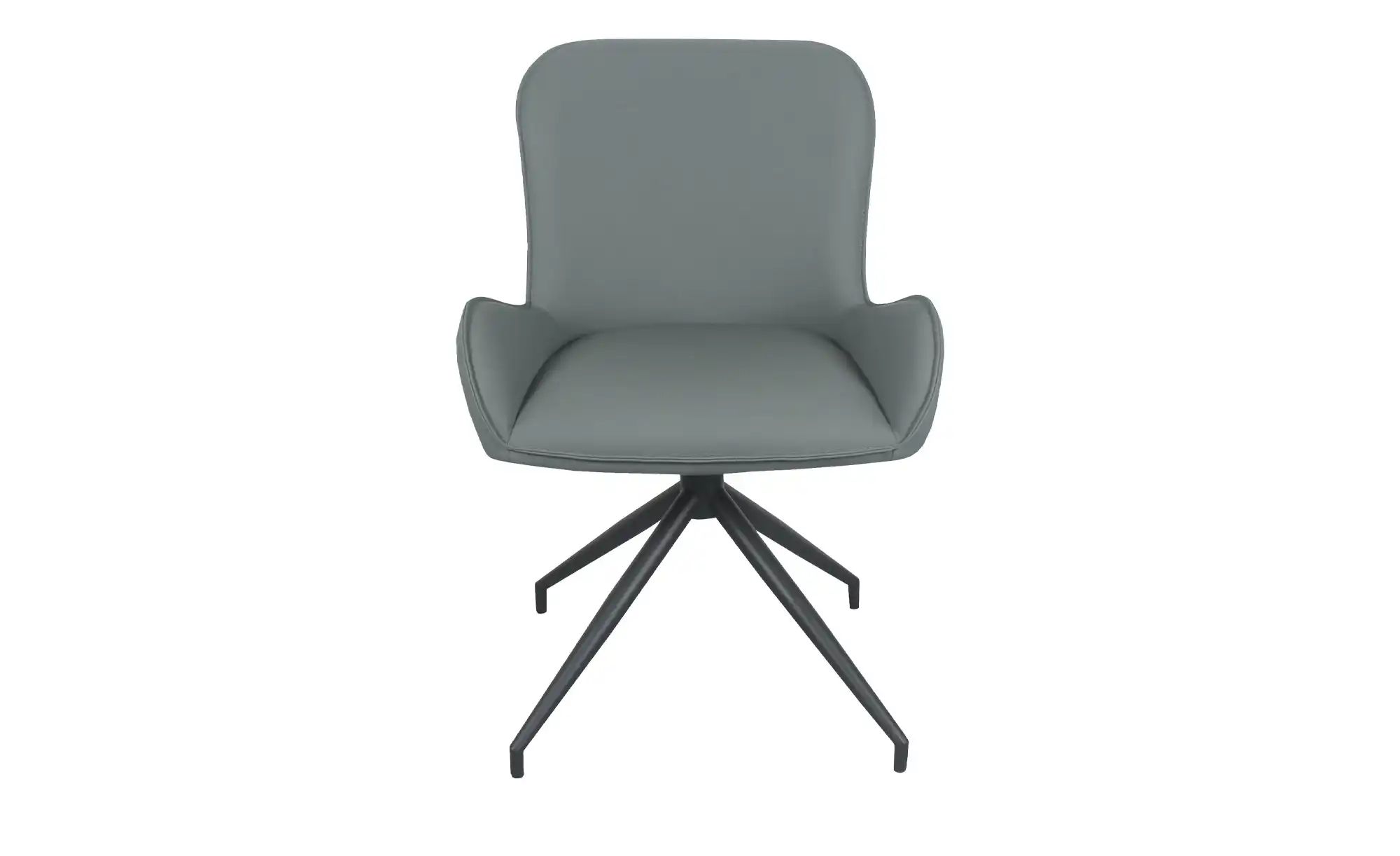 Stuhl drehbar mit Lederbezug Inari ¦ grau ¦ Maße (cm): B: 58 H: 84 T: 60.0 günstig online kaufen