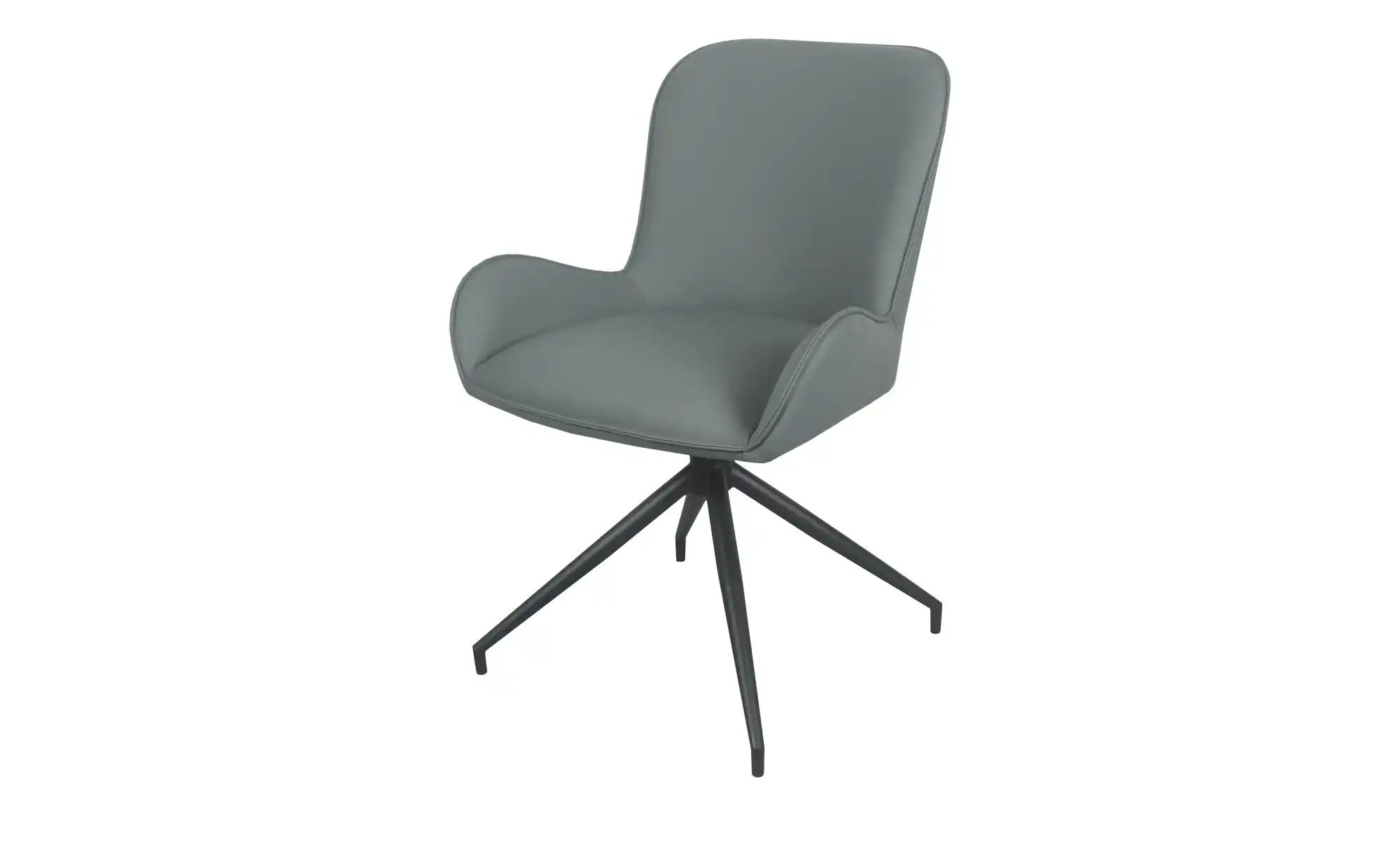 Stuhl drehbar mit Lederbezug Inari ¦ grau ¦ Maße (cm): B: 58 H: 84 T: 60.0 günstig online kaufen