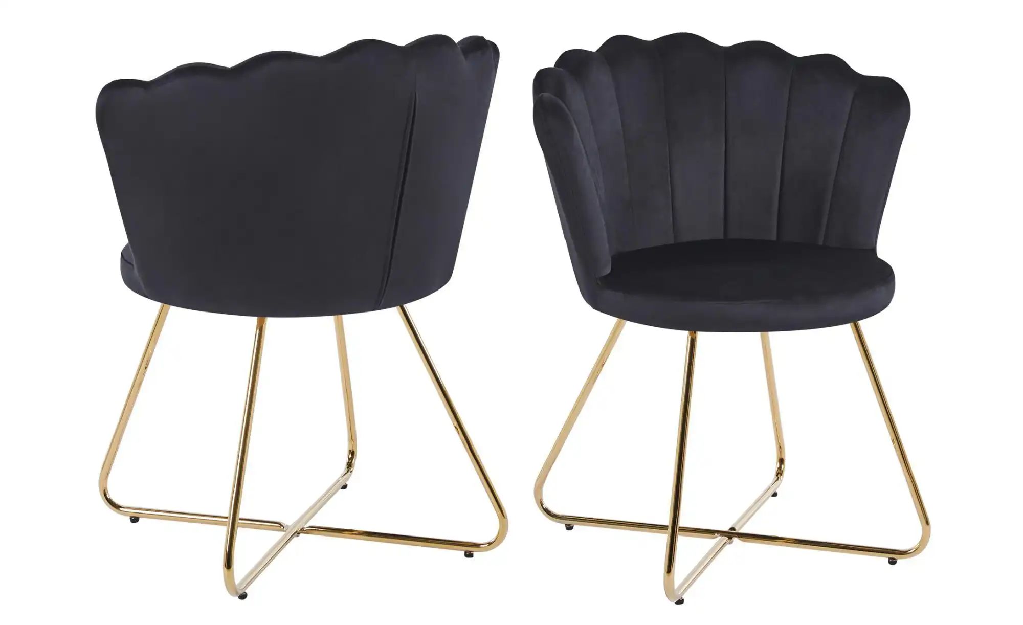 SalesFever Polsterstuhl, (Set), 2 St., Samt, Muschel-Design günstig online kaufen