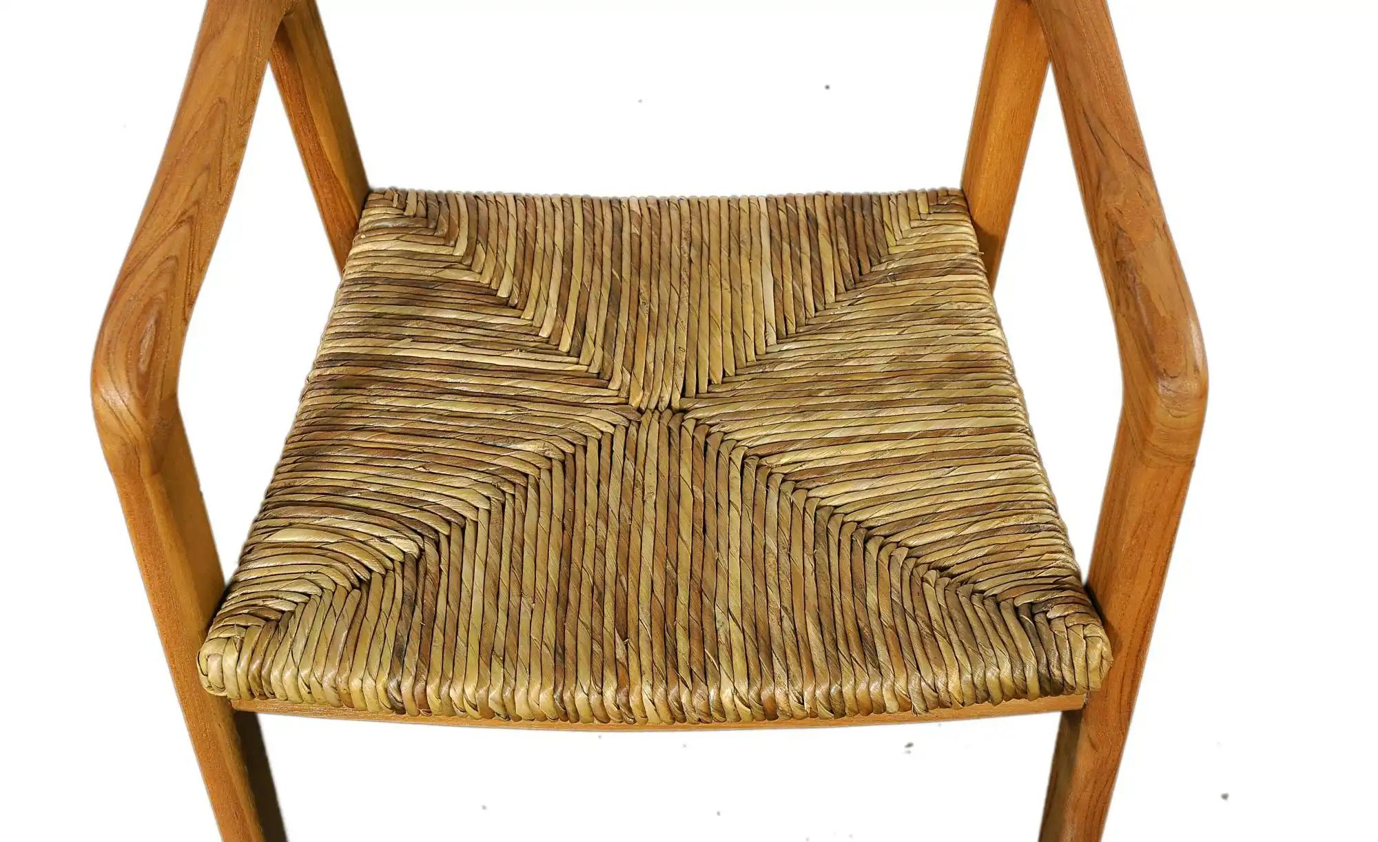 SIT Esszimmerstuhl, mit Rattan Sitzfläche, Armlehnstuhl in geschwungener Fo günstig online kaufen