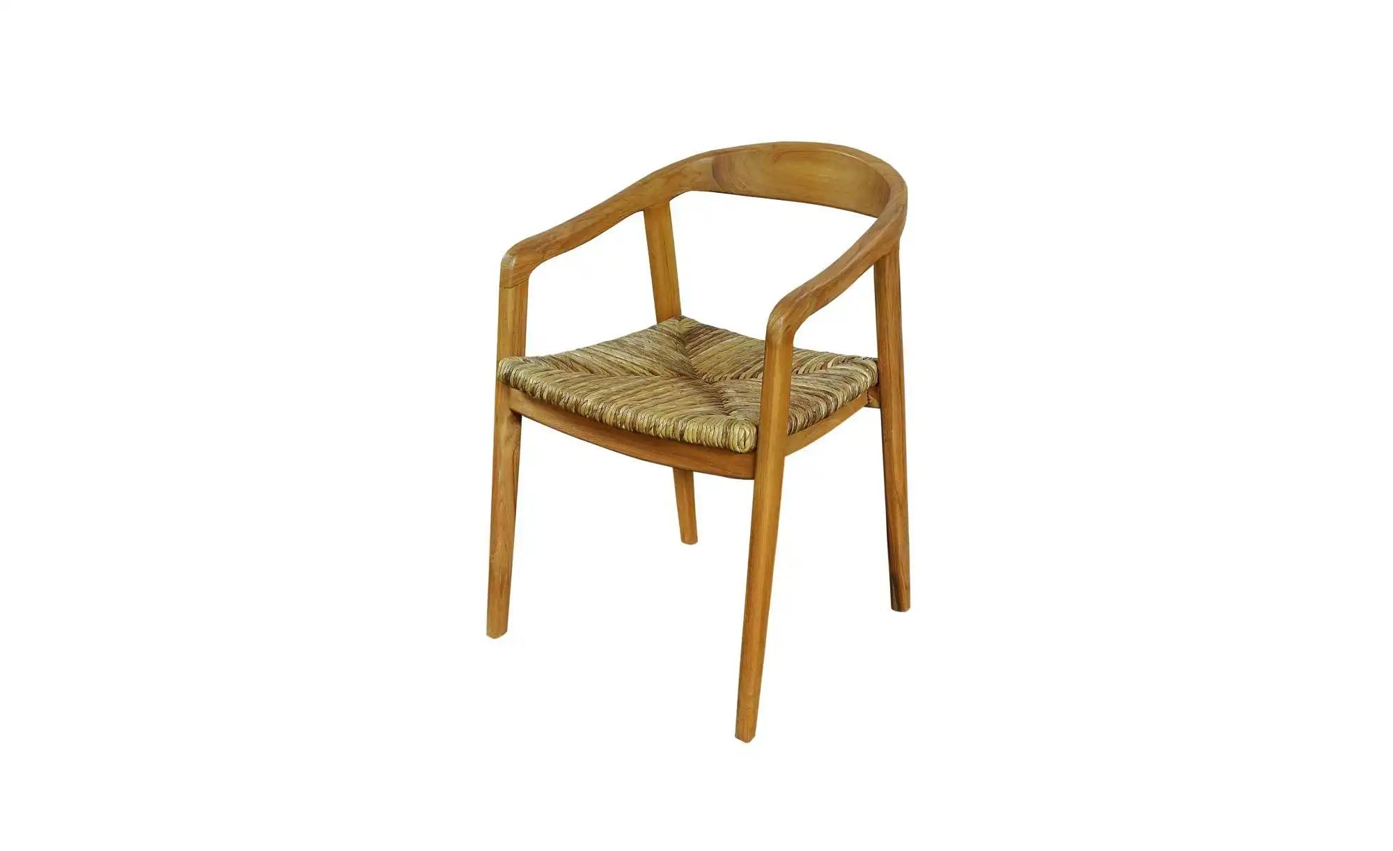 SIT Esszimmerstuhl, mit Rattan Sitzfläche, Armlehnstuhl in geschwungener Fo günstig online kaufen