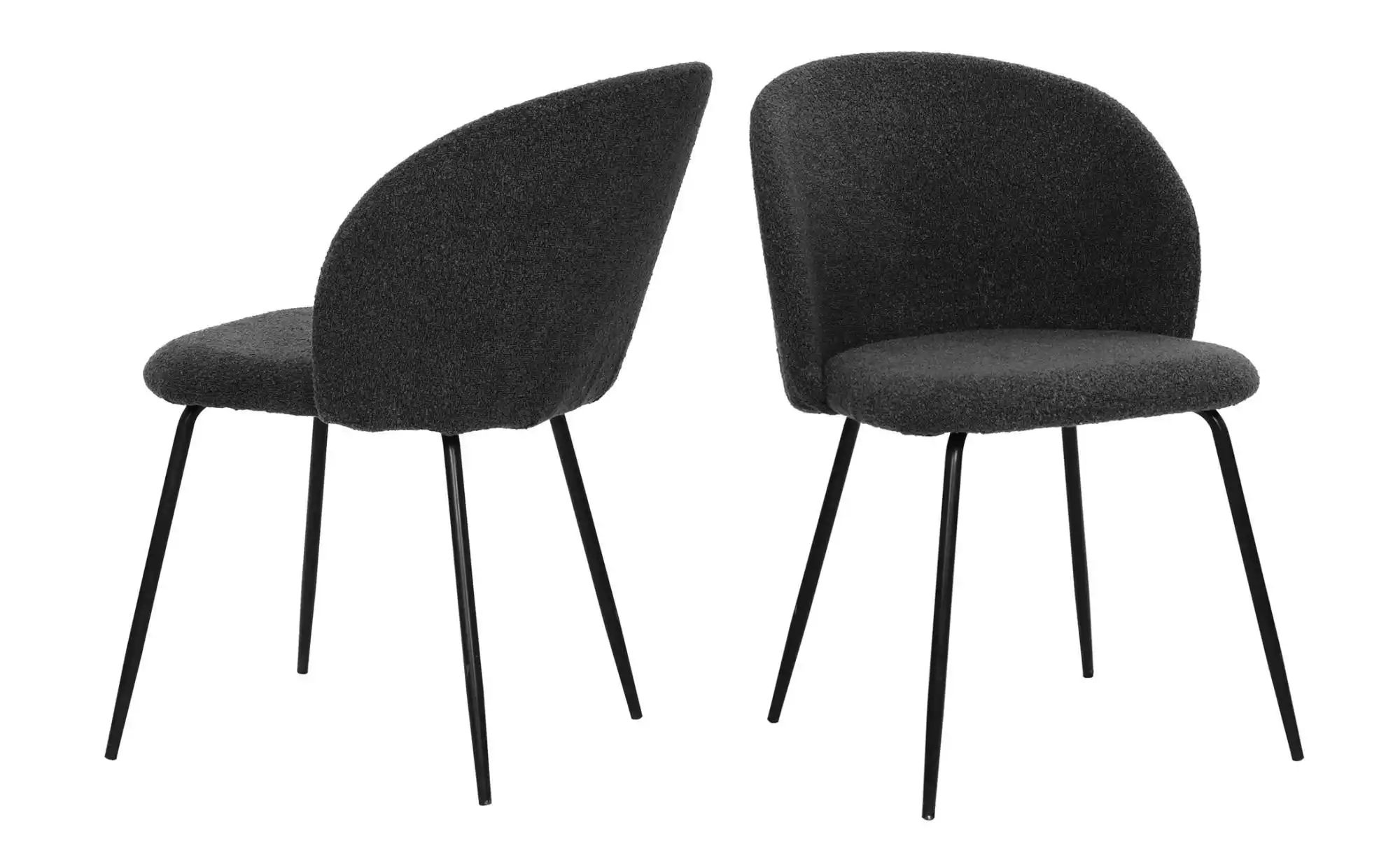 Stuhl 2er-Set  ¦ schwarz ¦ Maße (cm): B: 60 H: 78 Stühle > Polsterstühle - günstig online kaufen