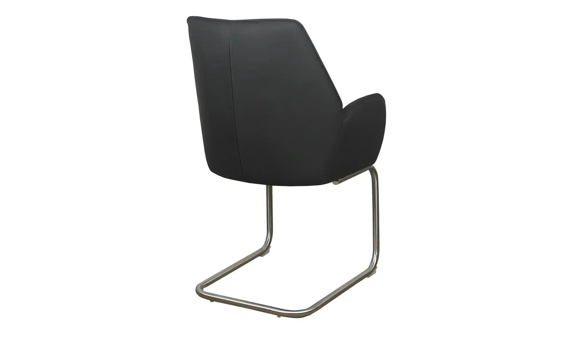 Schwingstuhl Lederbezug James ¦ schwarz ¦ Maße (cm): B: 56 H: 89,5 T: 59.5 günstig online kaufen