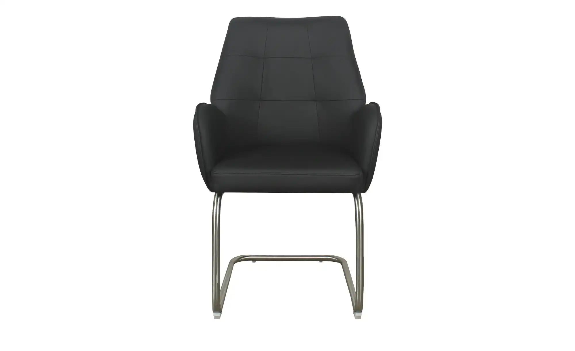 Thumbnail - Schwingstuhl Lederbezug James ¦ schwarz ¦ Maße (cm): B: 56 H: 89,5 T: 59.5 Stühle > Schwingstühle - Höffner