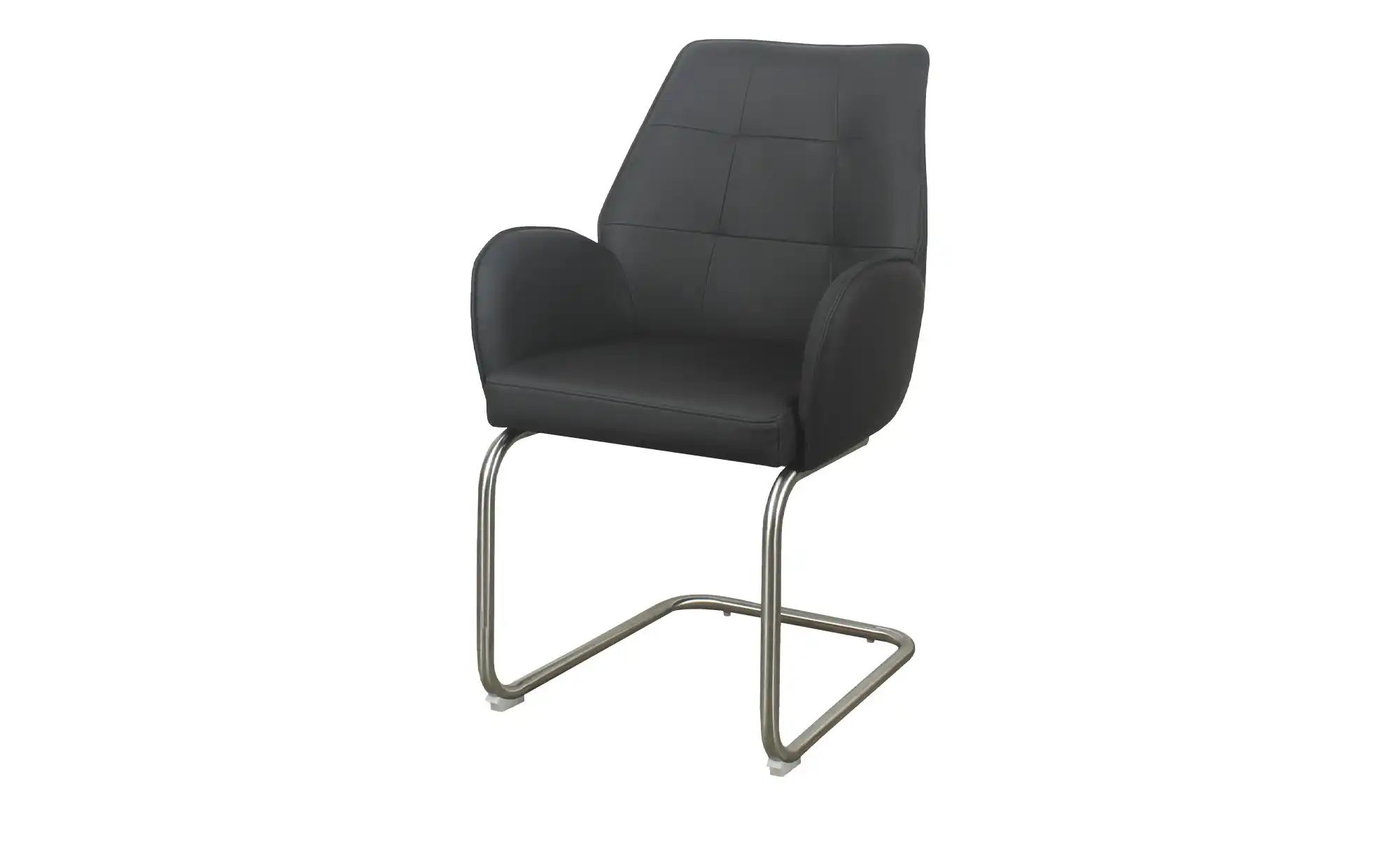Schwingstuhl Lederbezug James ¦ schwarz ¦ Maße (cm): B: 56 H: 89,5 T: 59.5 günstig online kaufen