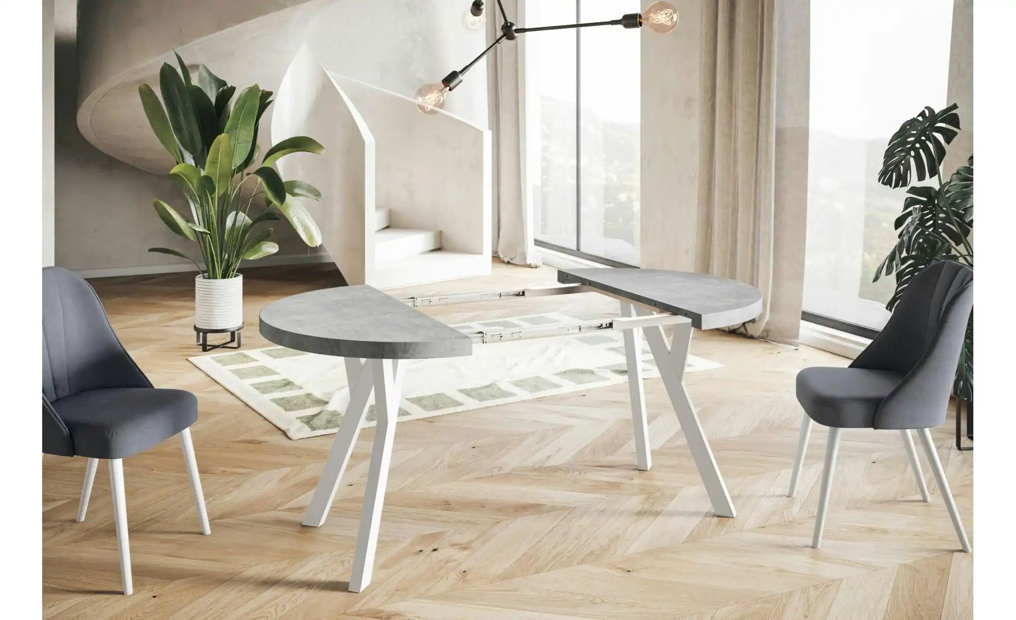 Esstisch ausziehbar Ove ¦ grau Ø: 100 Tische > Esstische > Esstische rund - günstig online kaufen