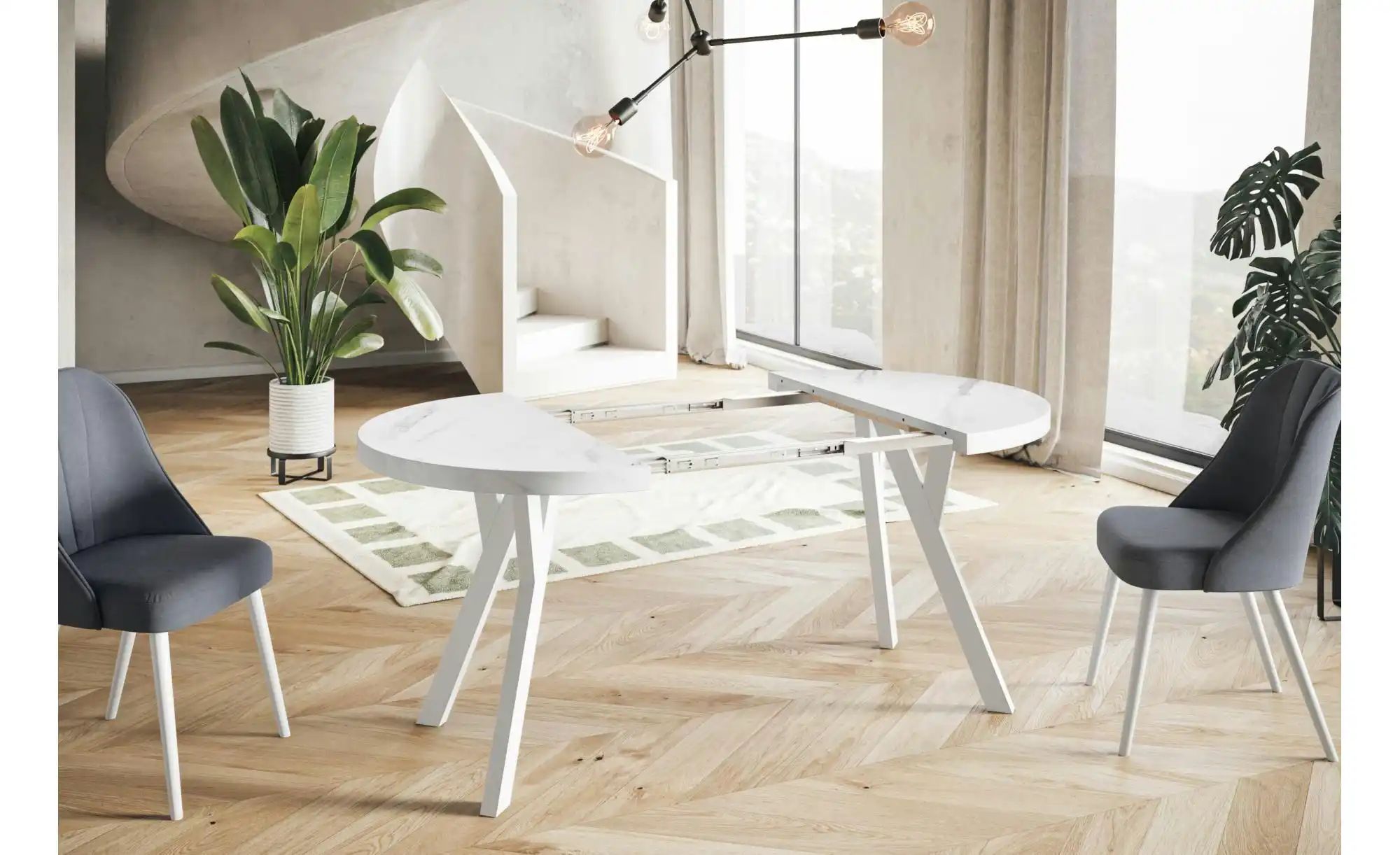 Esstisch ausziehbar Ove ¦ grau Ø: 120 Tische > Esstische > Esstische rund - günstig online kaufen