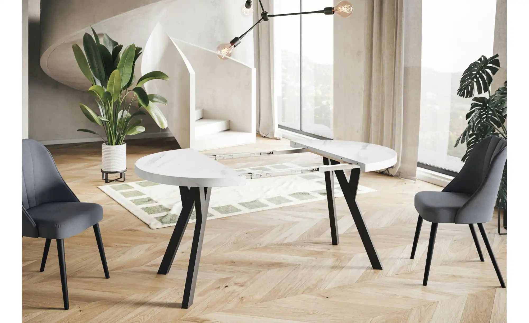 Esstisch ausziehbar Ove ¦ grau Ø: 120 Tische > Esstische > Esstische rund - günstig online kaufen