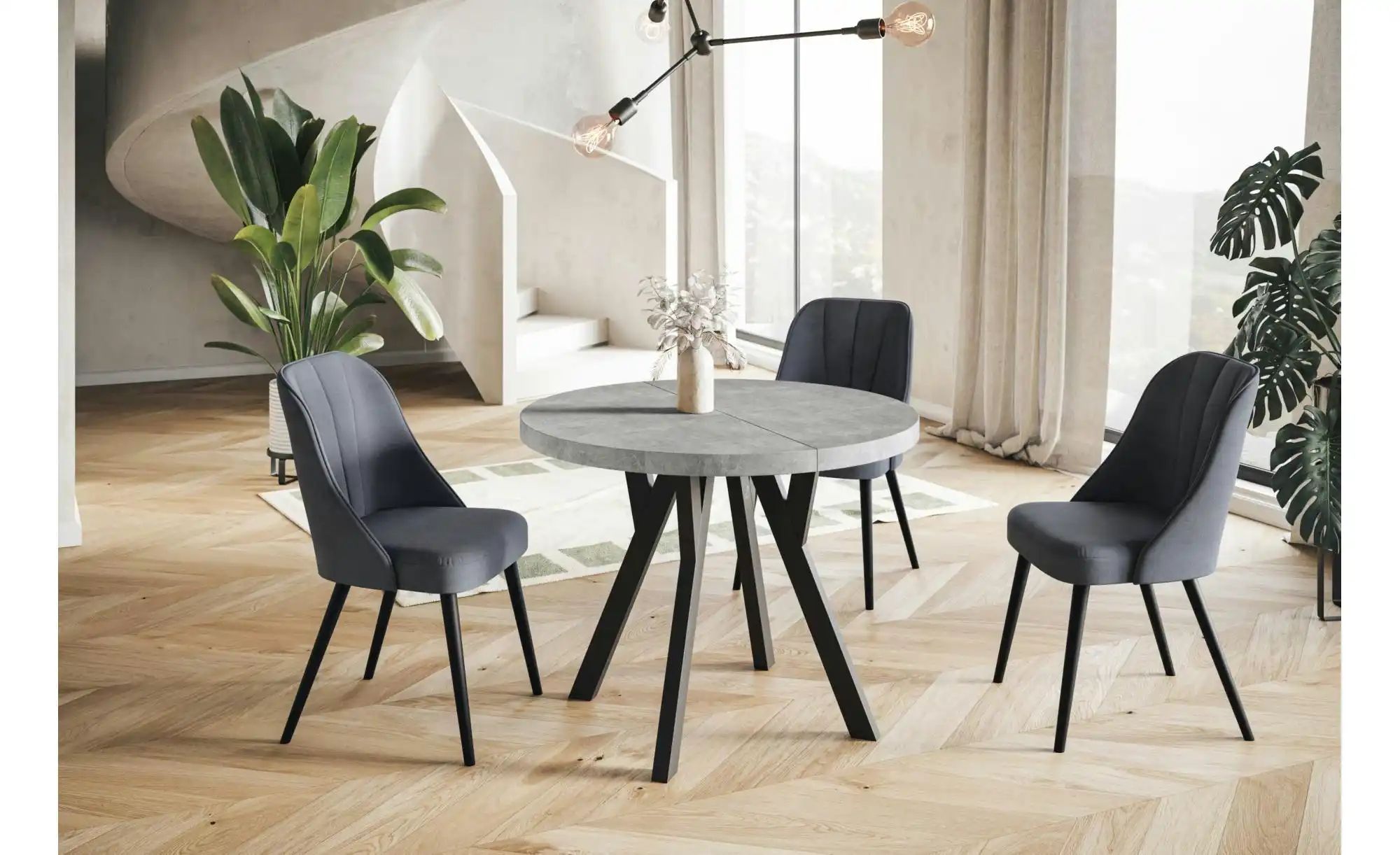 Esstisch ausziehbar Ove ¦ grau Ø: 120 Tische > Esstische > Esstische rund - günstig online kaufen