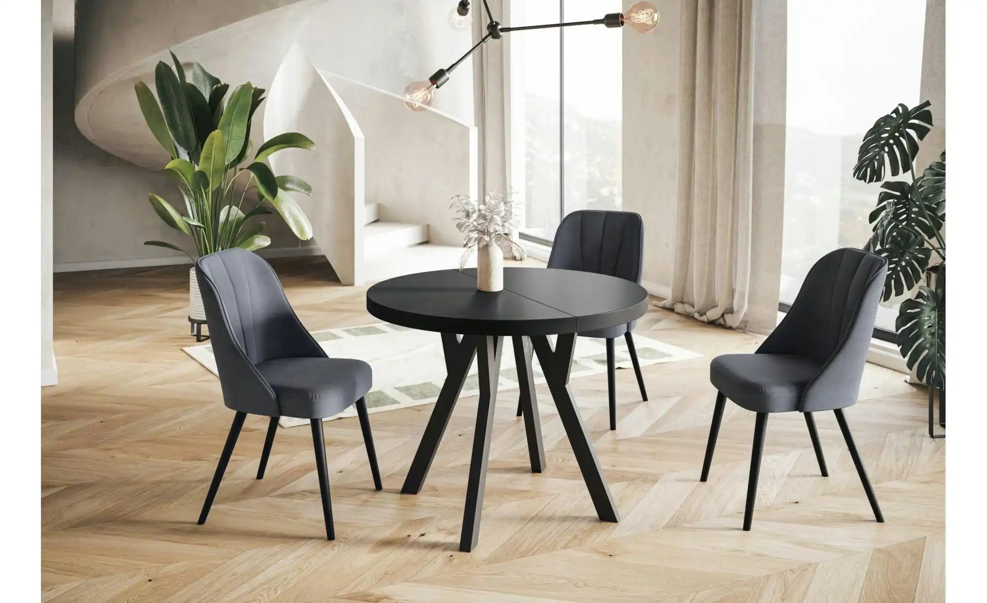 Esstisch ausziehbar Ove ¦ schwarz Ø: 100 Tische > Esstische > Esstische run günstig online kaufen