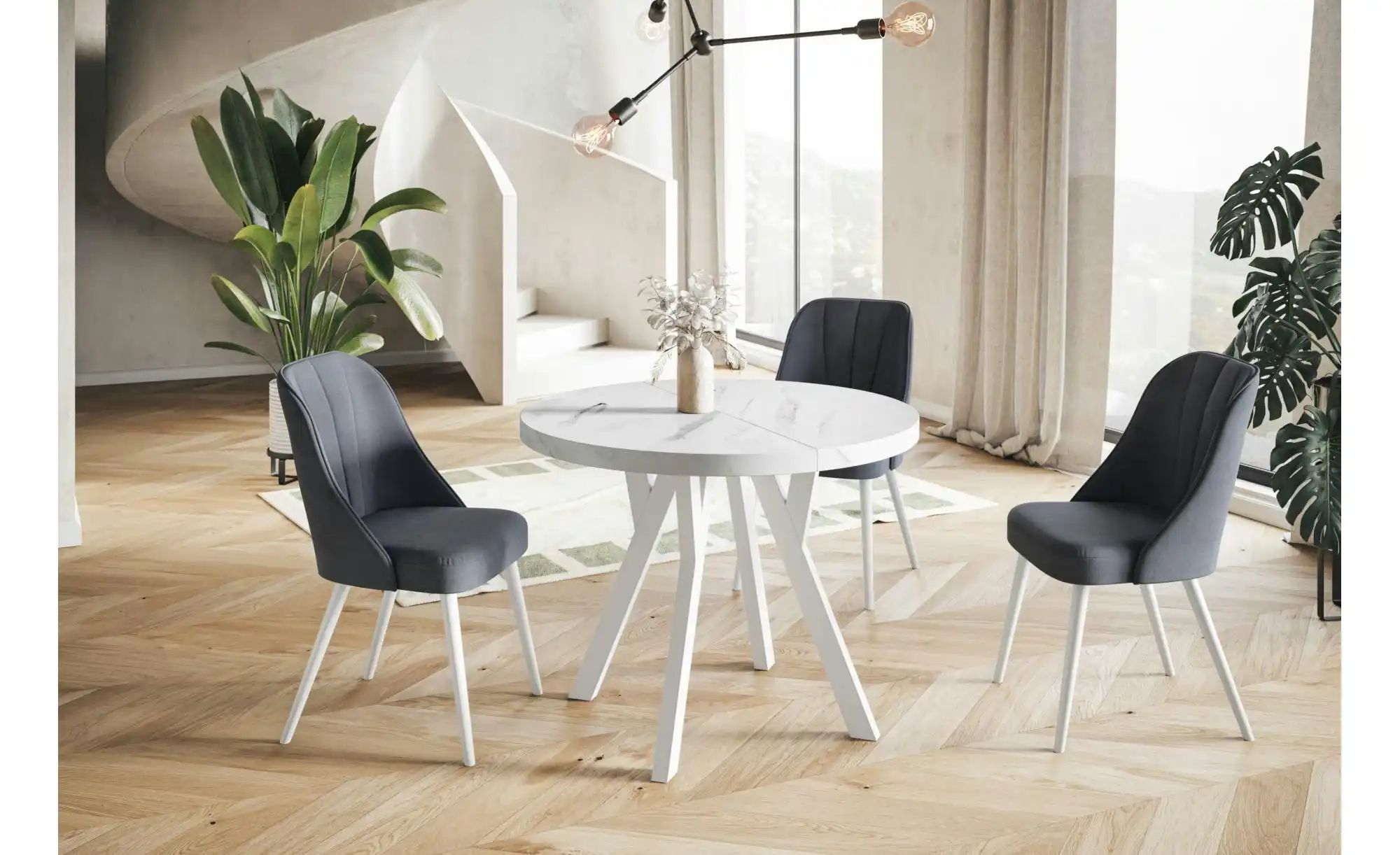 Esstisch ausziehbar Ove ¦ grau Ø: 100 Tische > Esstische > Esstische rund - günstig online kaufen