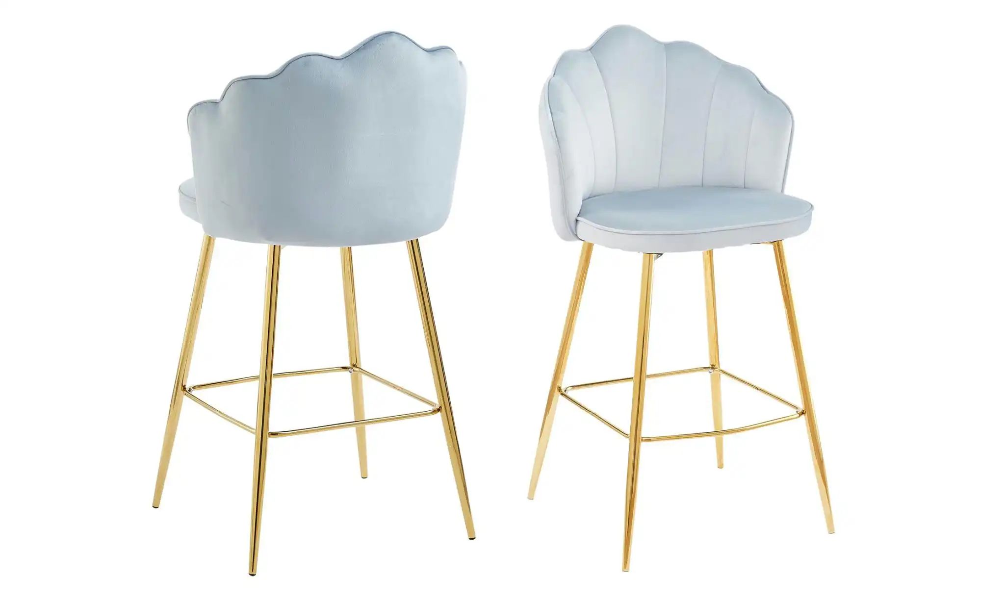 Barhocker 2er-Set   ¦ grau ¦ Maße (cm): B: 52 H: 100 Polstermöbel > Hocker günstig online kaufen