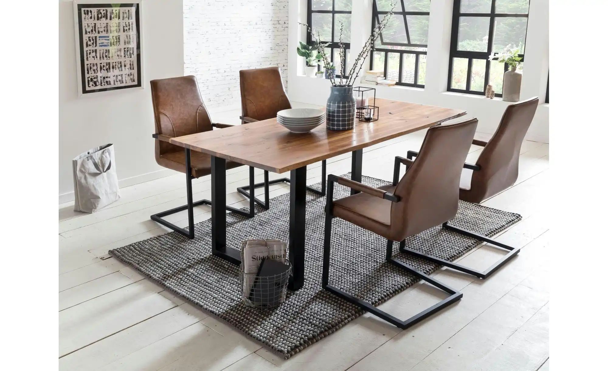 Thumbnail - Schwingstuhl 2er-Set ¦ braun ¦ Maße (cm): B: 63 H: 101,5 Stühle > Schwingstühle - Höffner