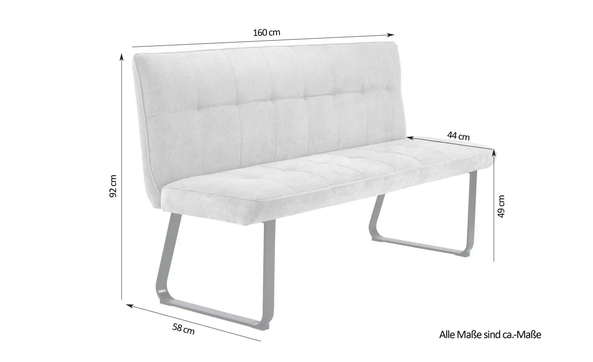 Thumbnail - by Living Sitzbank  Talea ¦ grau ¦ Maße (cm): B: 160 H: 92 Bänke > Einzelbänke - Höffner
