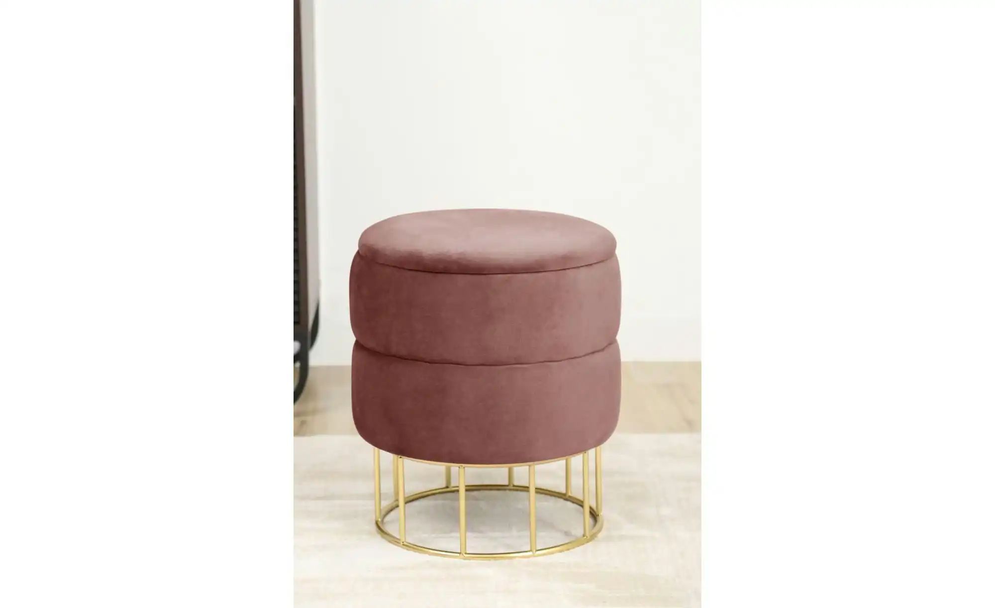Pouf mit Stauraum Elisa ¦ rosa/pink Ø: 37 Polstermöbel > Hocker - Höffner günstig online kaufen