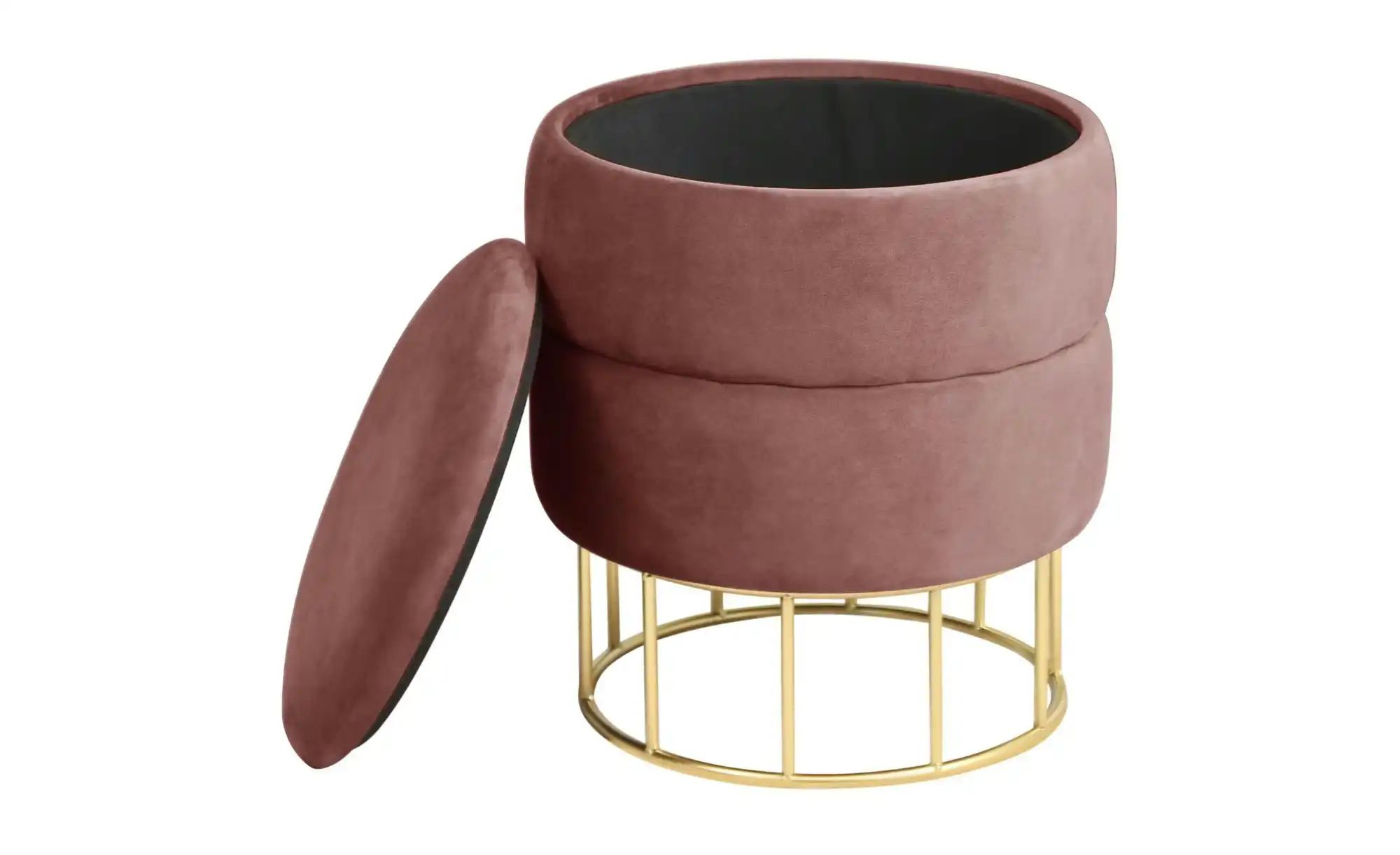 Thumbnail - Pouf mit Stauraum Elisa ¦ rosa/pink Ø: 37 Polstermöbel > Hocker - Höffner