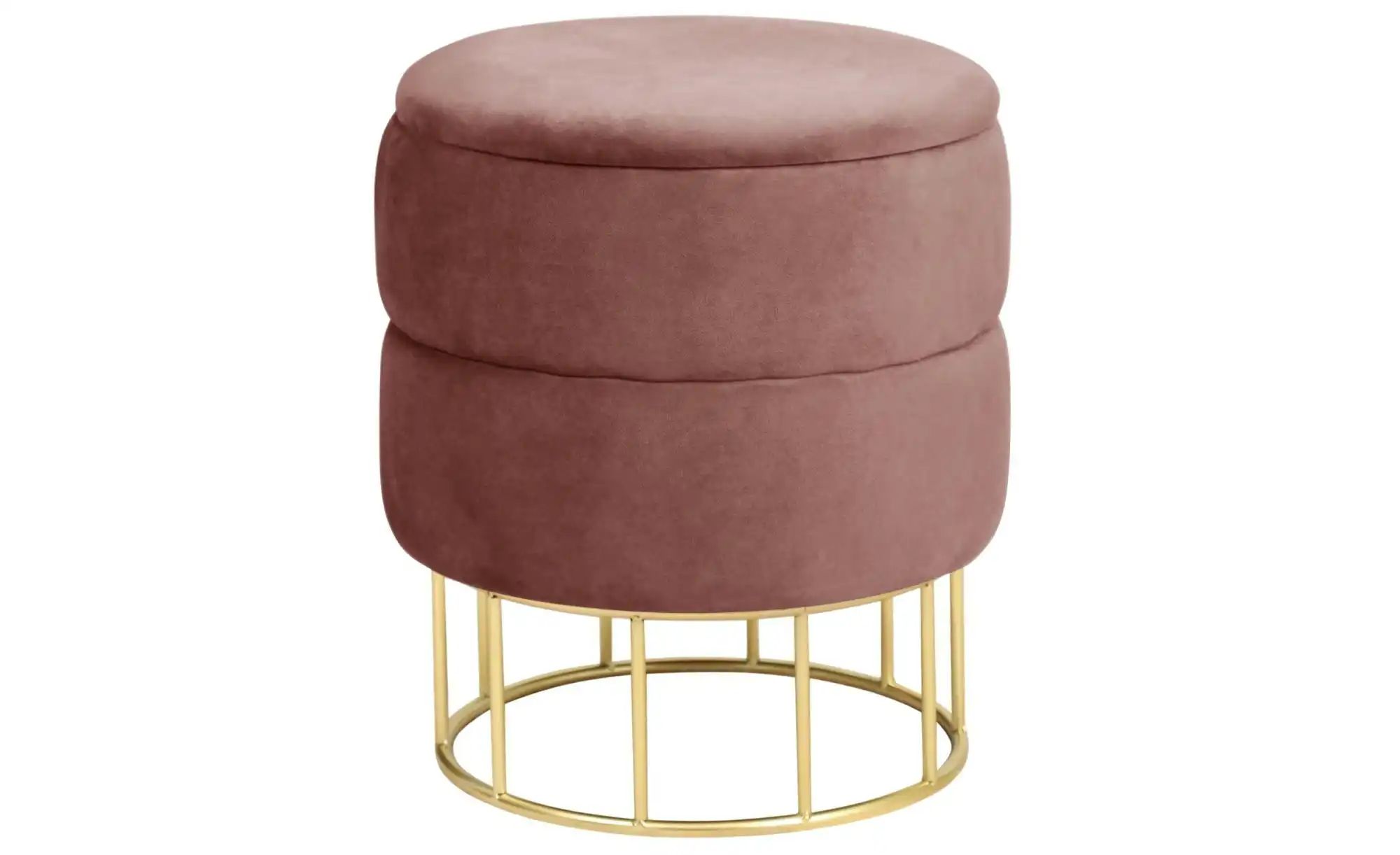 Pouf mit Stauraum Elisa ¦ rosa/pink Ø: 37 Polstermöbel > Hocker - Höffner günstig online kaufen
