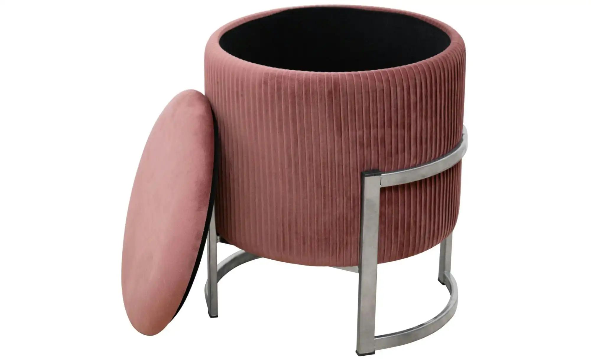 Thumbnail - Pouf mit Stauraum Paloma ¦ rosa/pink Ø: 40 Polstermöbel > Hocker - Höffner