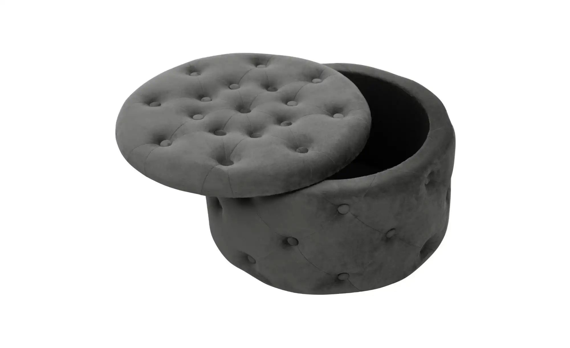 Pouf mit Stauraum Anna ¦ grau Ø: 55 Polstermöbel > Hocker - Höffner günstig online kaufen