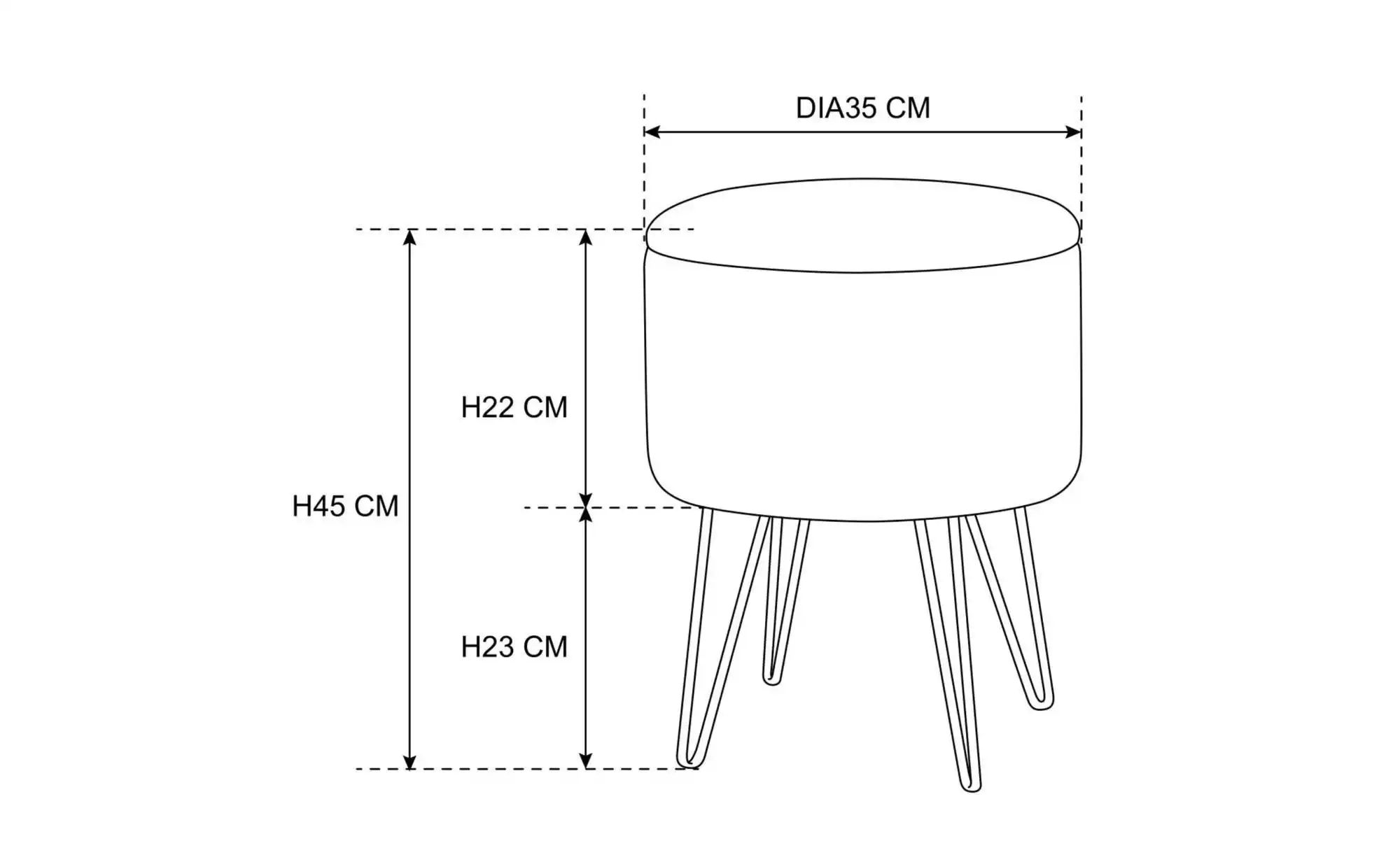 Pouf mit Stauraum Lelia ¦ grün Ø: 35 Polstermöbel > Hocker - Höffner günstig online kaufen