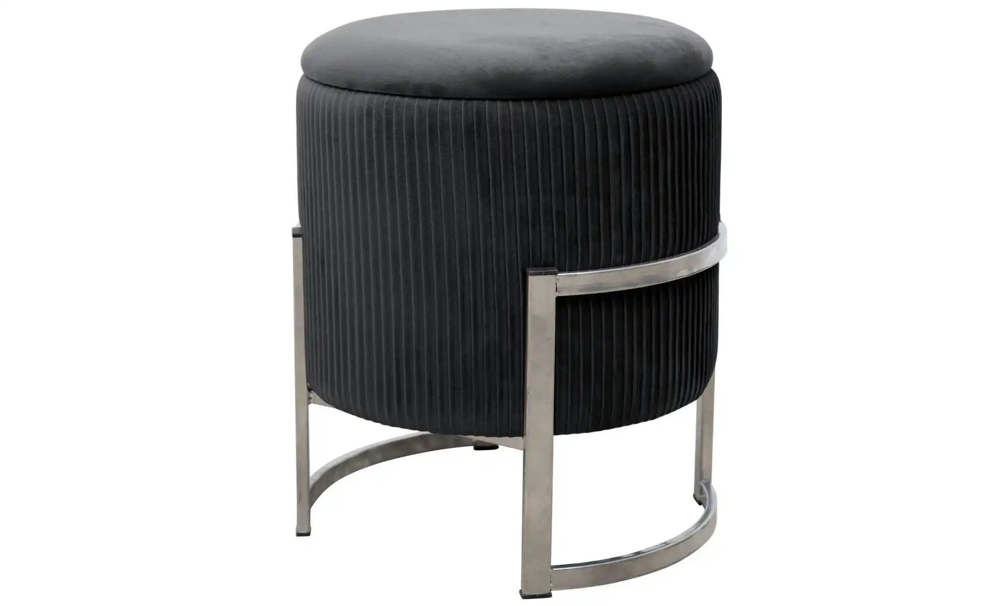 Pouf mit Stauraum Paloma ¦ schwarz Ø: 40 Polstermöbel > Hocker - Höffner günstig online kaufen