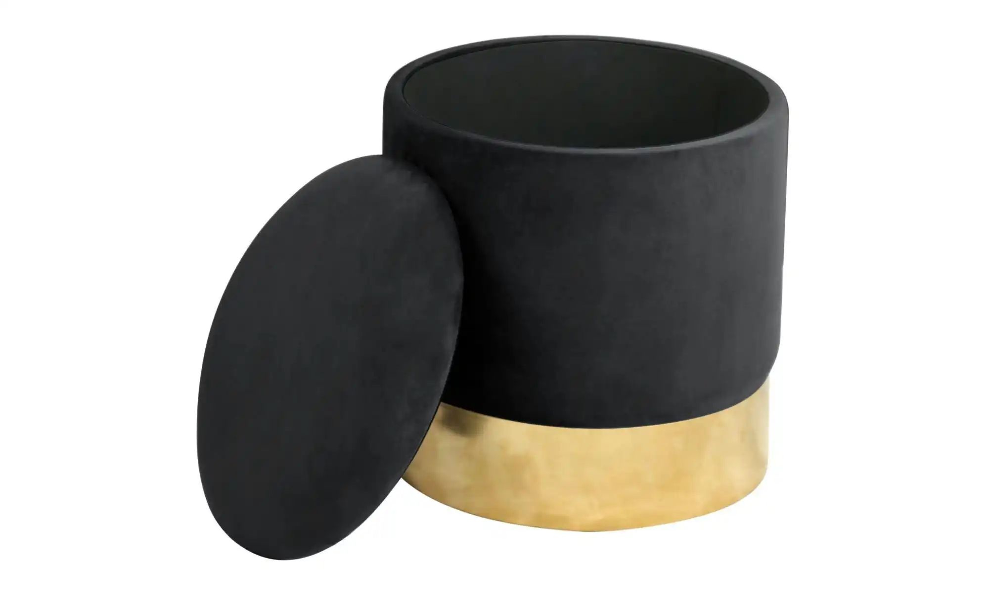 Thumbnail - Pouf mit Stauraum Georgia ¦ schwarz Ø: 39 Polstermöbel > Hocker - Höffner