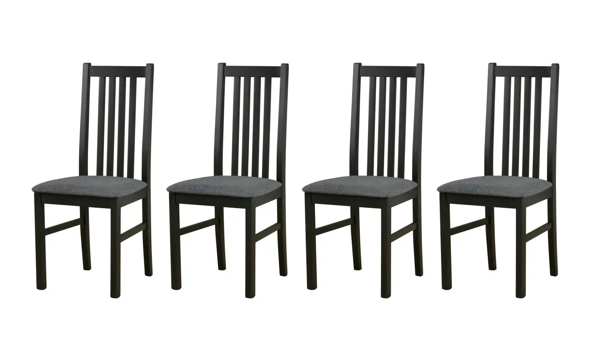 Esszimmerstuhl 4er-Set  Boris ¦ schwarz ¦ Maße (cm): B: 43 H: 94 Stühle > K günstig online kaufen