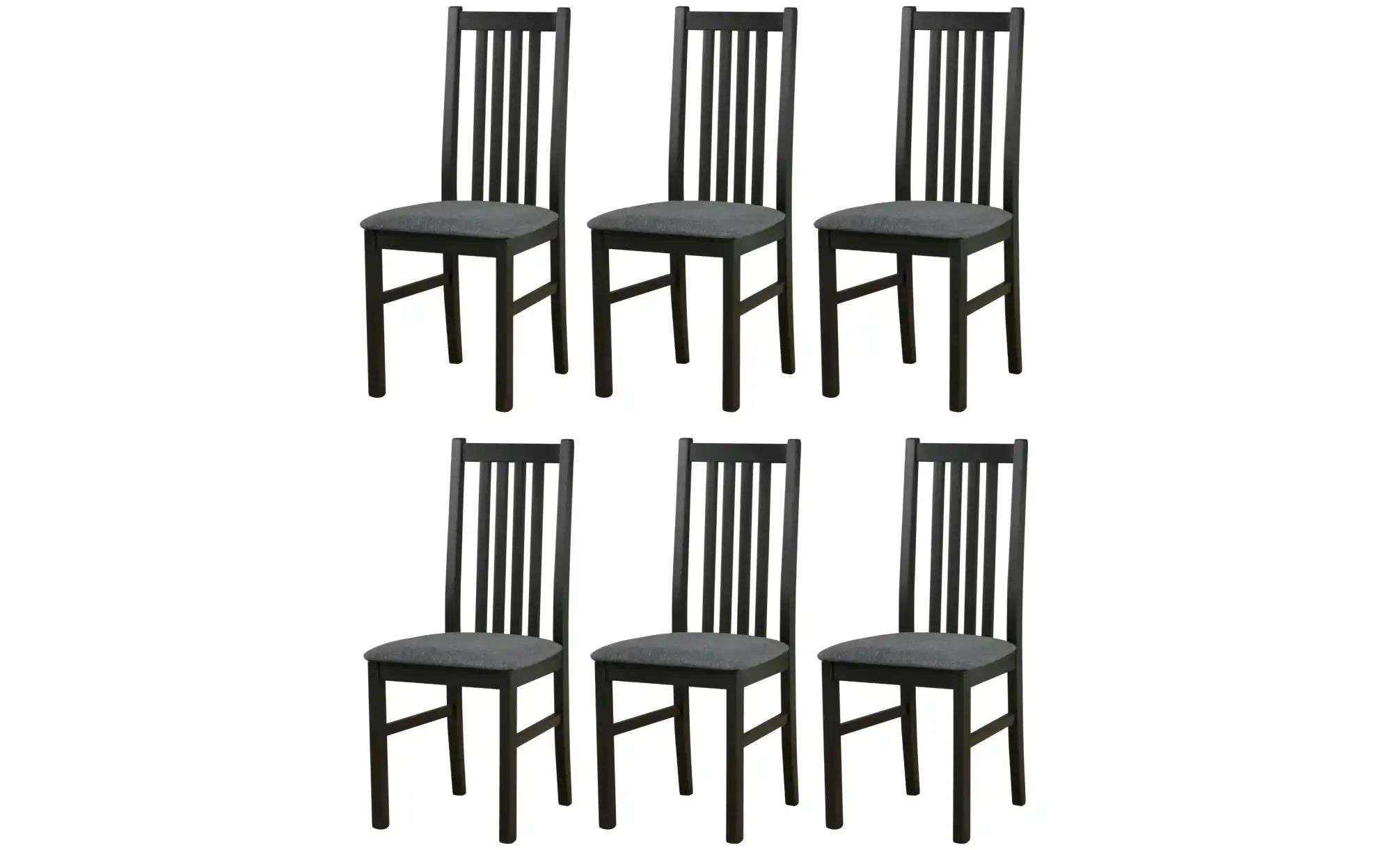 Esszimmerstuhl 6er-Set  Peter ¦ schwarz ¦ Maße (cm): B: 43 H: 94 Stühle > K günstig online kaufen