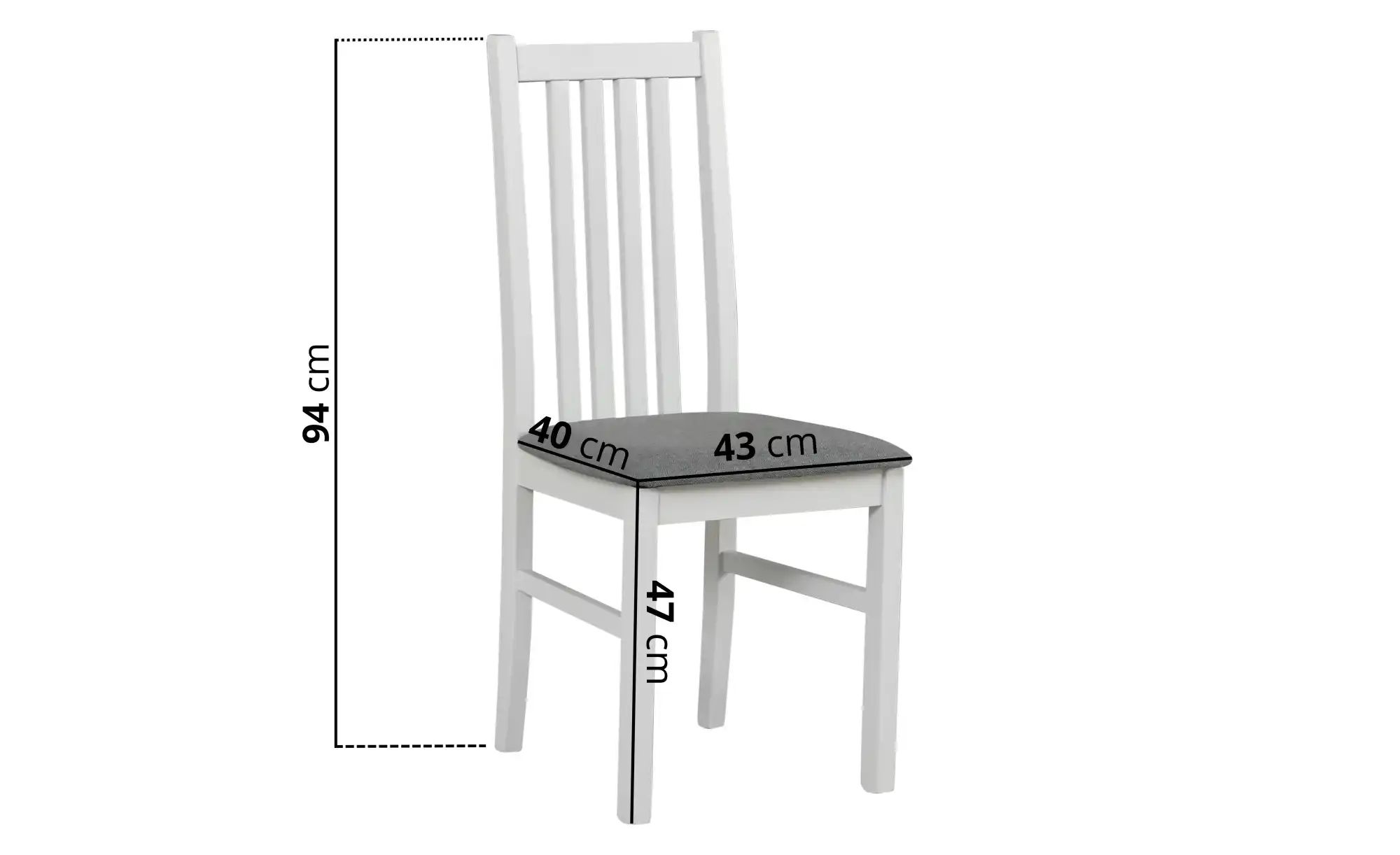 Esszimmerstuhl 4er-Set  Boris ¦ weiß ¦ Maße (cm): B: 43 H: 94 Stühle > Küch günstig online kaufen