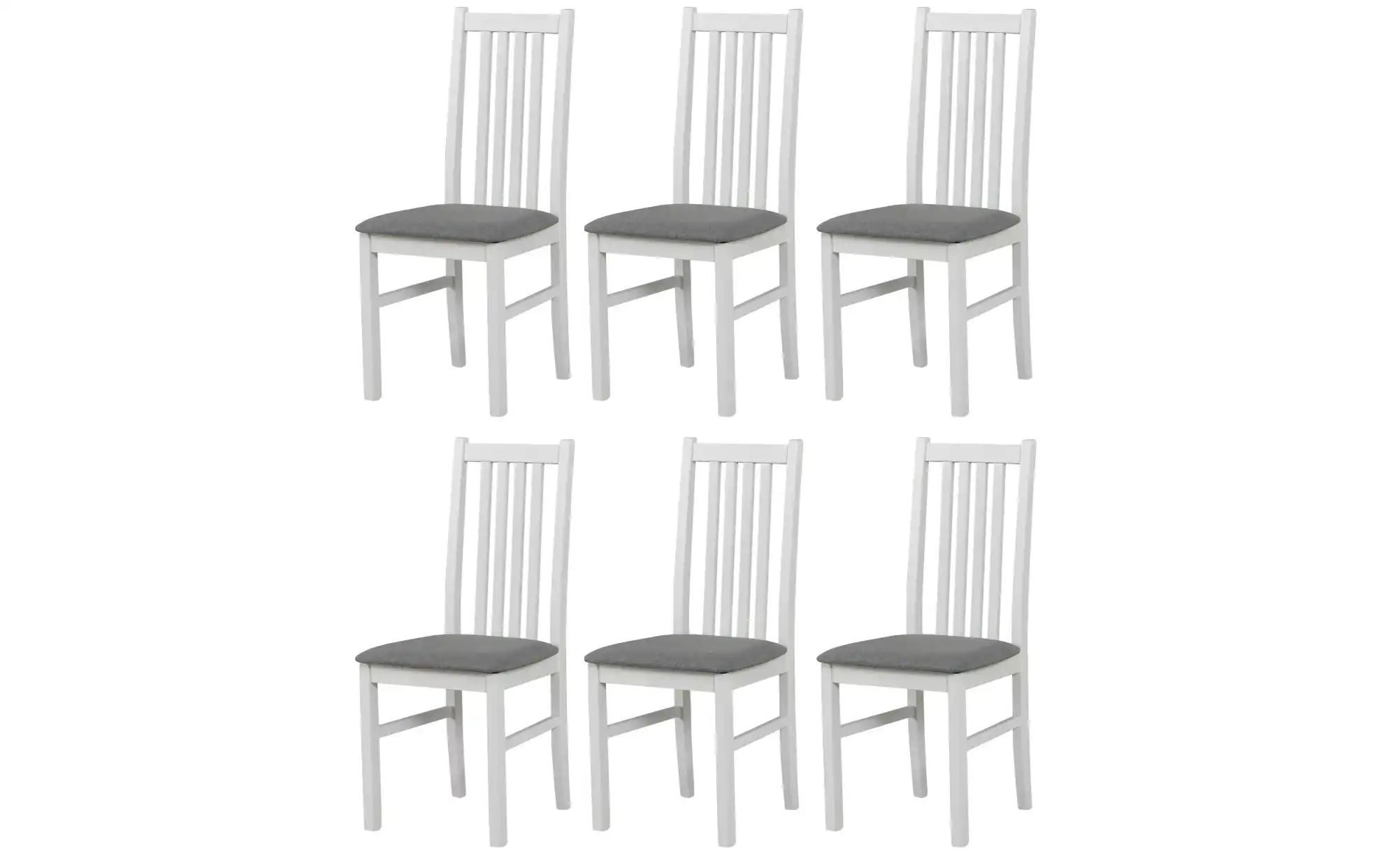 Esszimmerstuhl 6er-Set  Peter ¦ weiß ¦ Maße (cm): B: 43 H: 94 Stühle > Küch günstig online kaufen