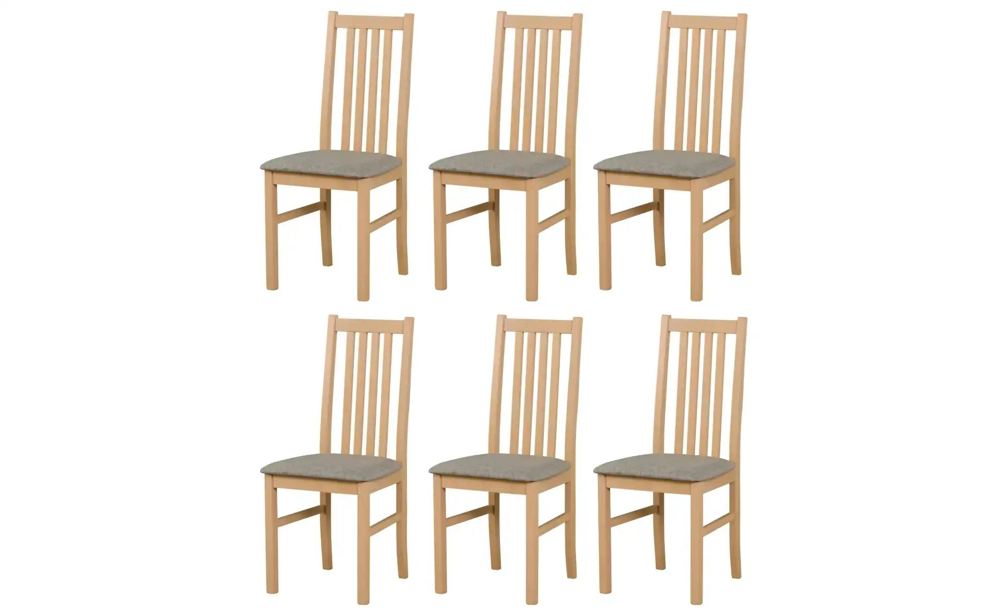Esszimmerstuhl 6er-Set  Peter ¦ beige ¦ Maße (cm): B: 43 H: 94 Stühle > Küc günstig online kaufen