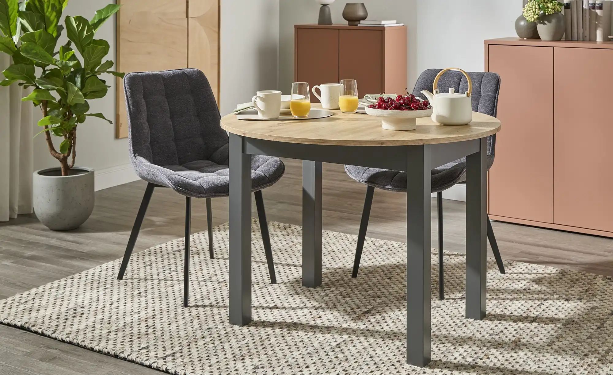 Thumbnail - smart Ausziehbarer Esstisch in verschiedenen Größen Ben ¦ holzfarben ¦ Maße (cm): H: 75 Ø: 100 Tische > Esstische > Ess...