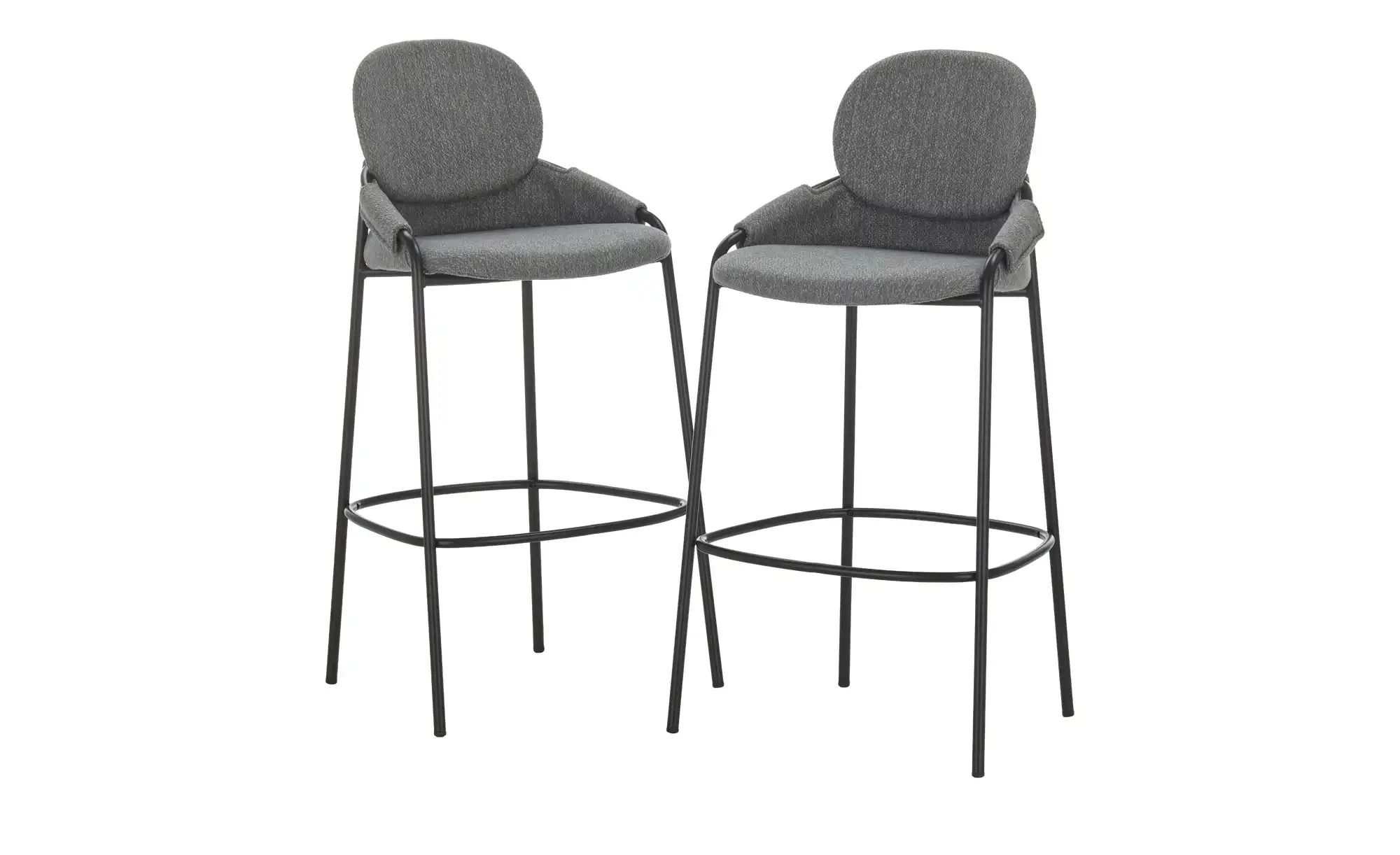 Barstuhl 2er-Set  Wing ¦ grau ¦ Maße (cm): B: 53 H: 85 T: 58.0 Polstermöbel günstig online kaufen